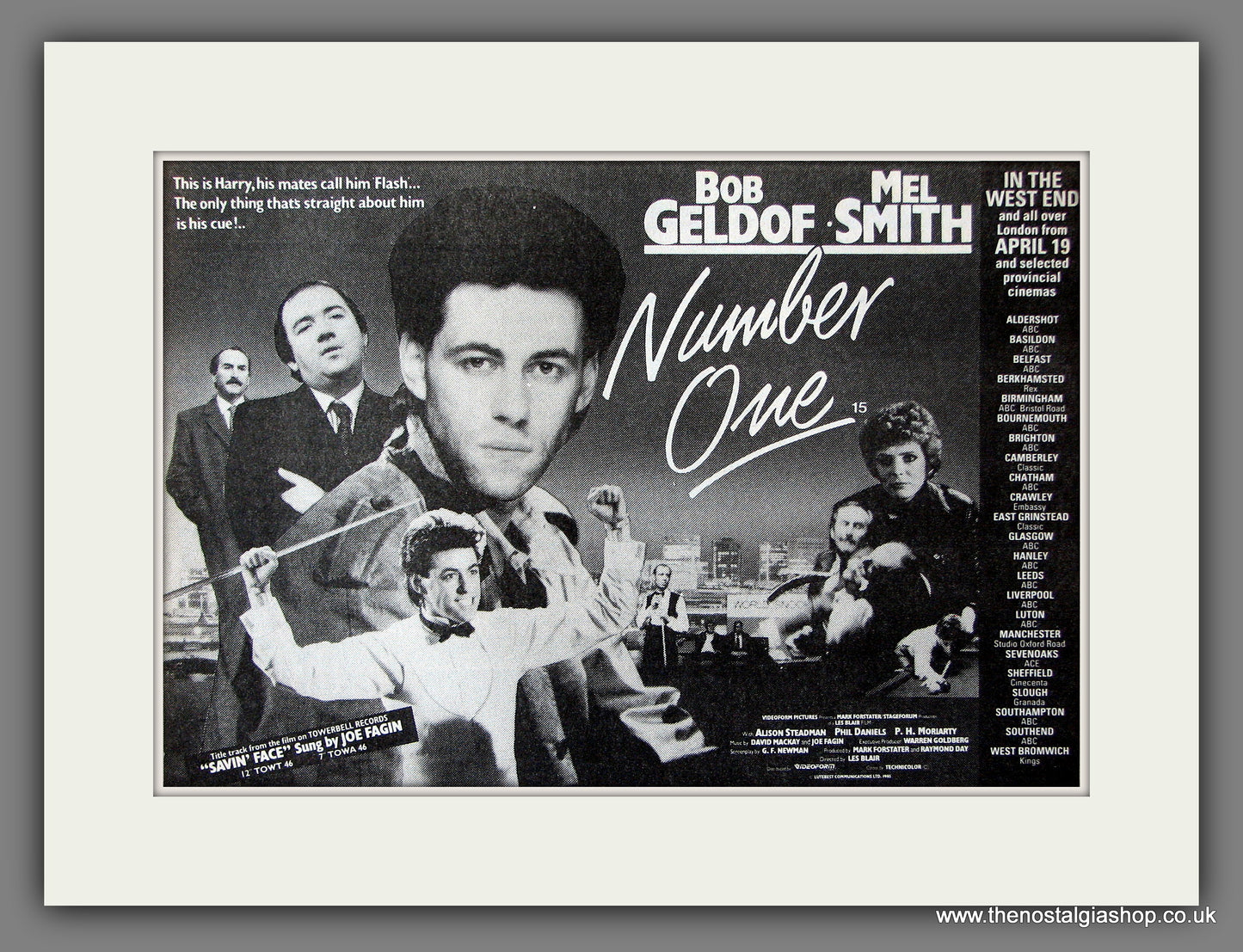 Number One. Bob Geldof. Original Advert 1985 (ref AD55942)