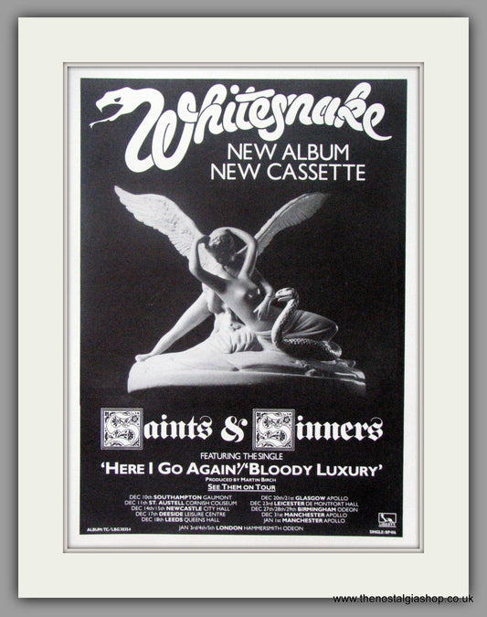 Whitesnake. Saints and Sinners. 1984 Original Advert (ref AD50991)