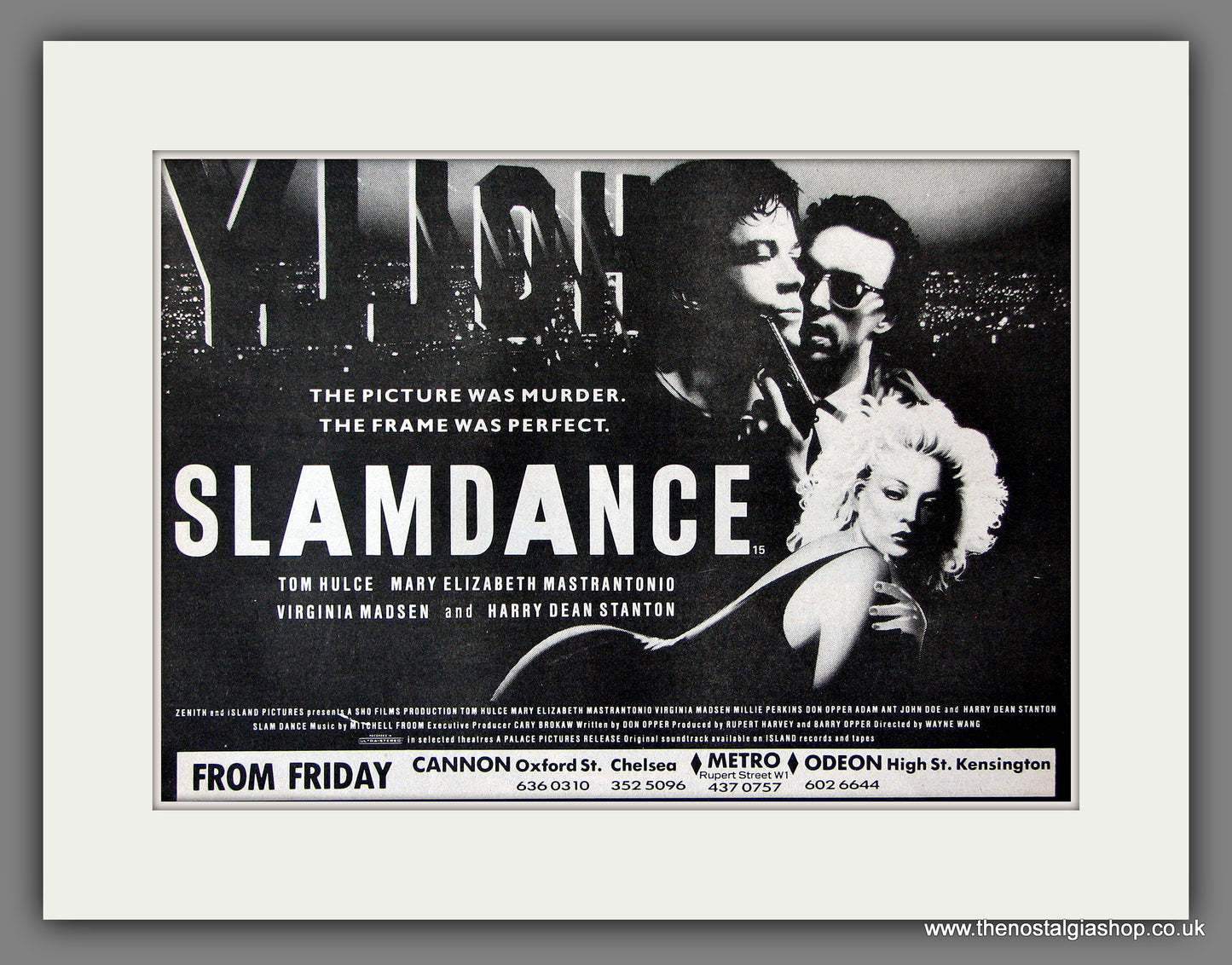 Slamdance. Original Advert 1987 (ref AD55945)