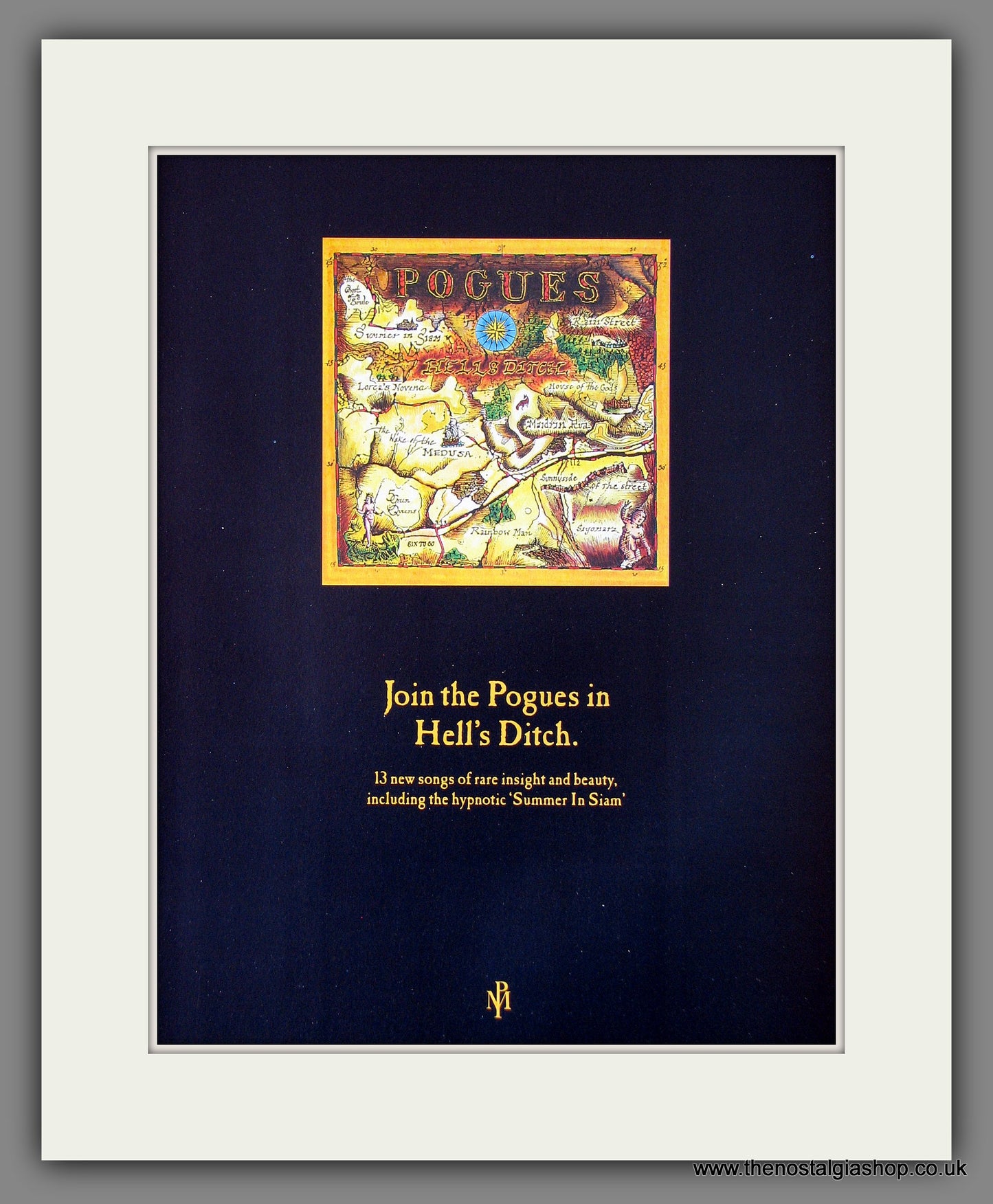 Pogues (The) Hell's Ditch. 1990 Original Advert (ref AD55877)