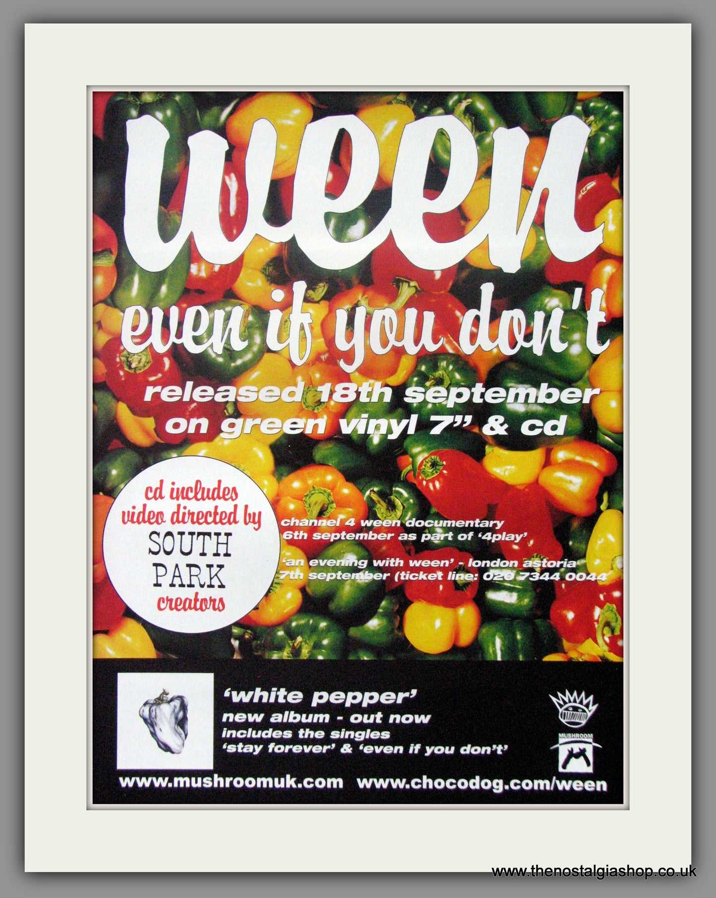 Ween. White Pepper. 2000 Original Advert (ref AD51480)