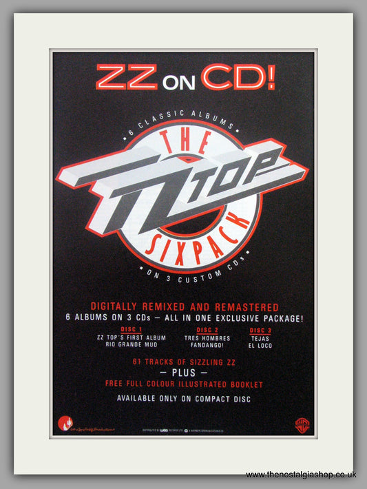 ZZ Top. The Sixpack. 1987 Original Advert (ref AD51569)