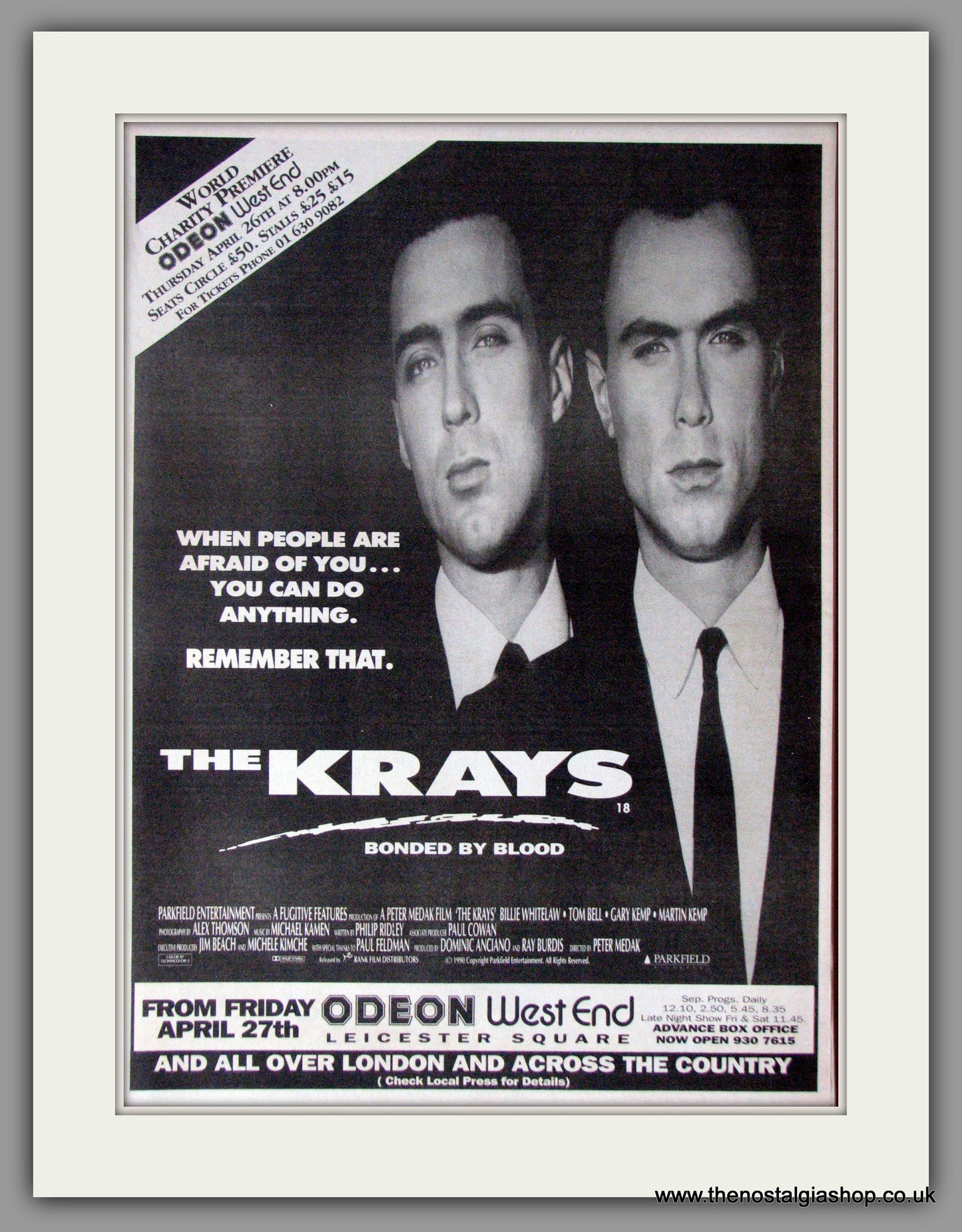 The Krays. Vintage Advert 1990 (ref AD11192)