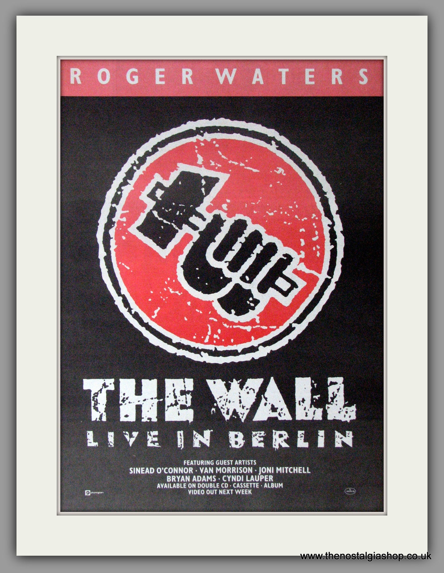 Roger Waters. The Wall. Original Vintage Advert 1990 (ref AD11197)