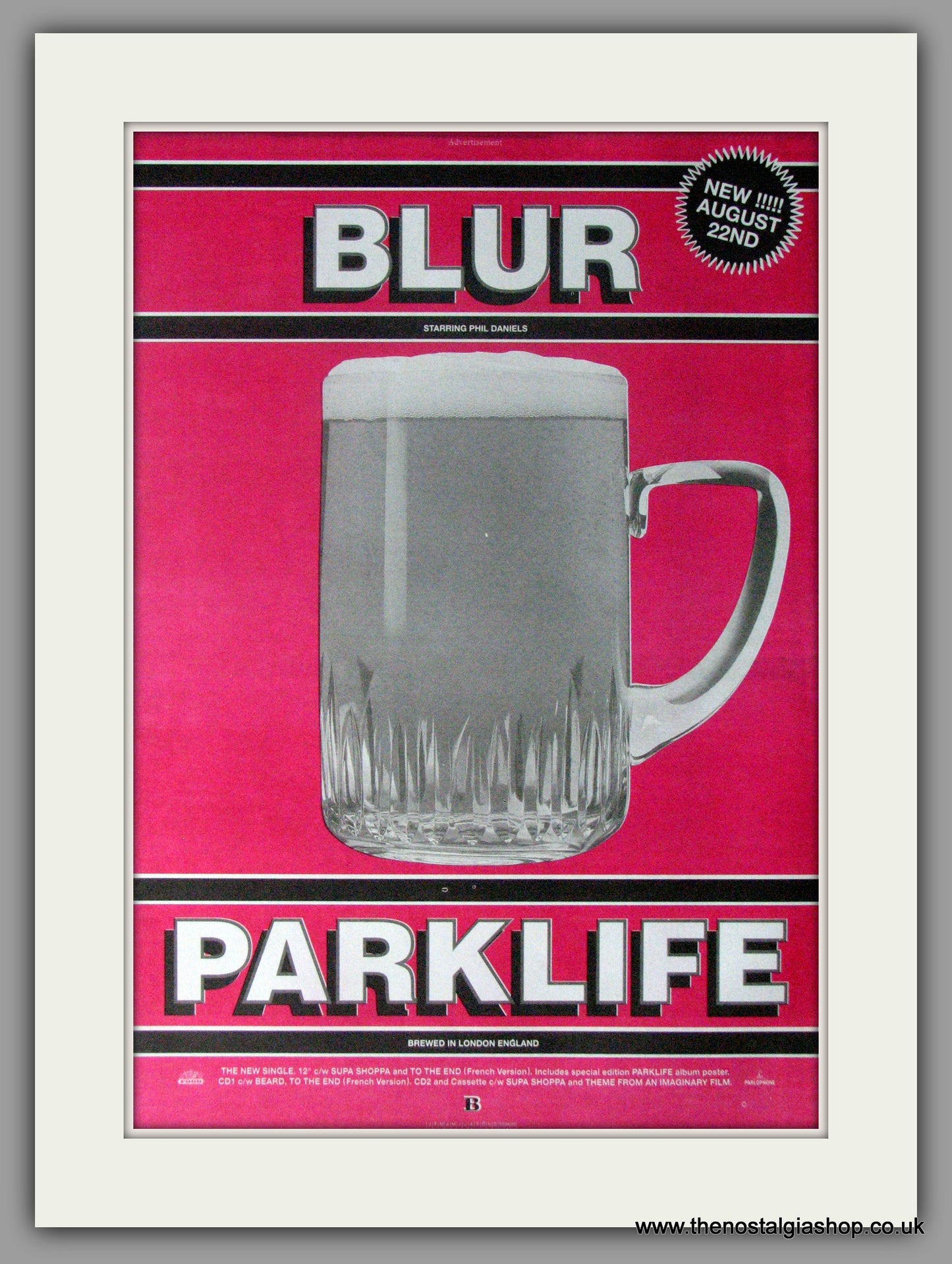 Blur Parklife. Original Vintage Advert 1994 (ref AD11205)