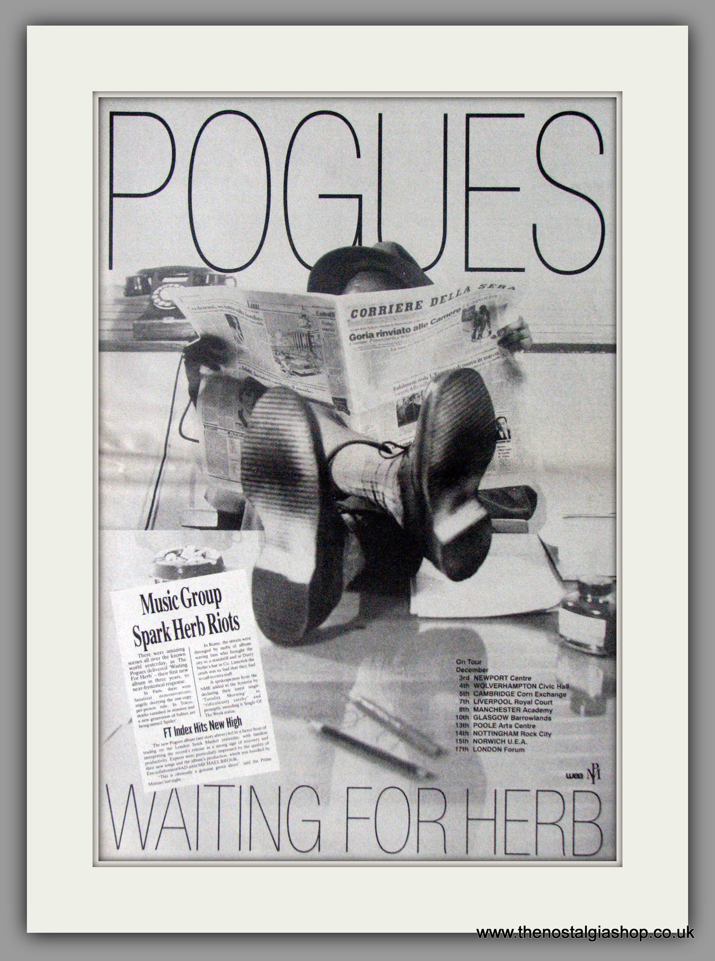 Pogues (The) Waiting For Herb. Original Vintage Advert 1993 (ref AD11219)