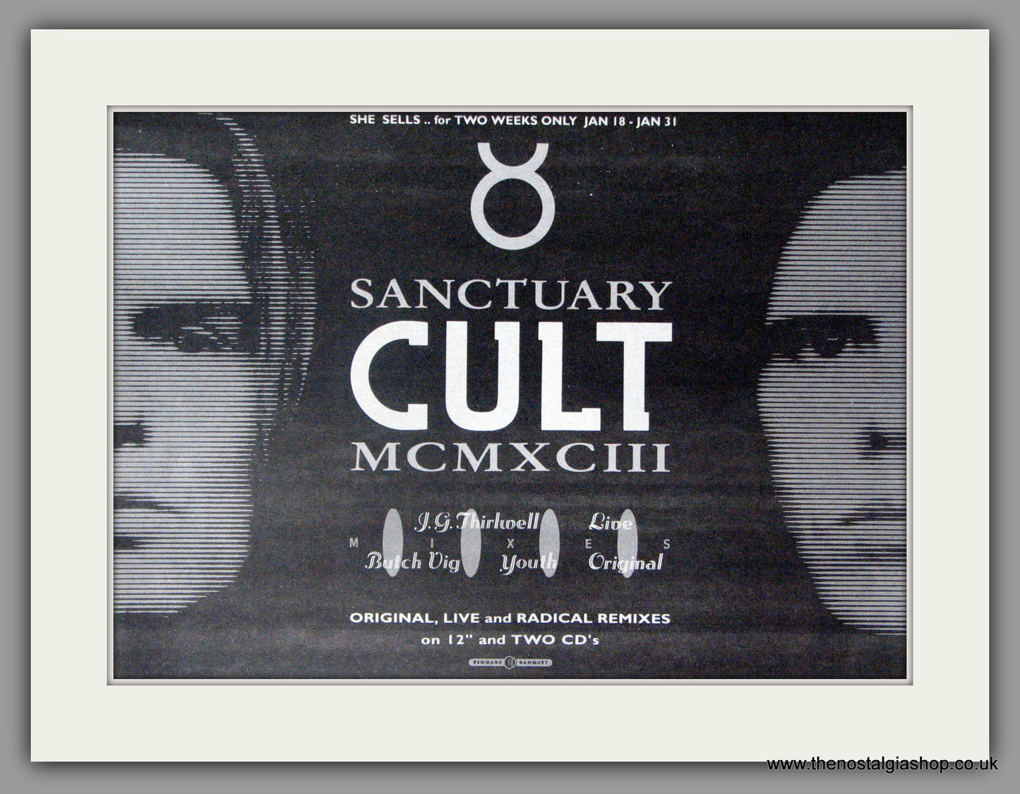 Cult (The) She Sells Sanctuary. Vintage Advert 1993 (ref AD50847)