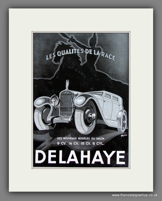 De La Haye. Original French Advert 1929 (ref AD102M)