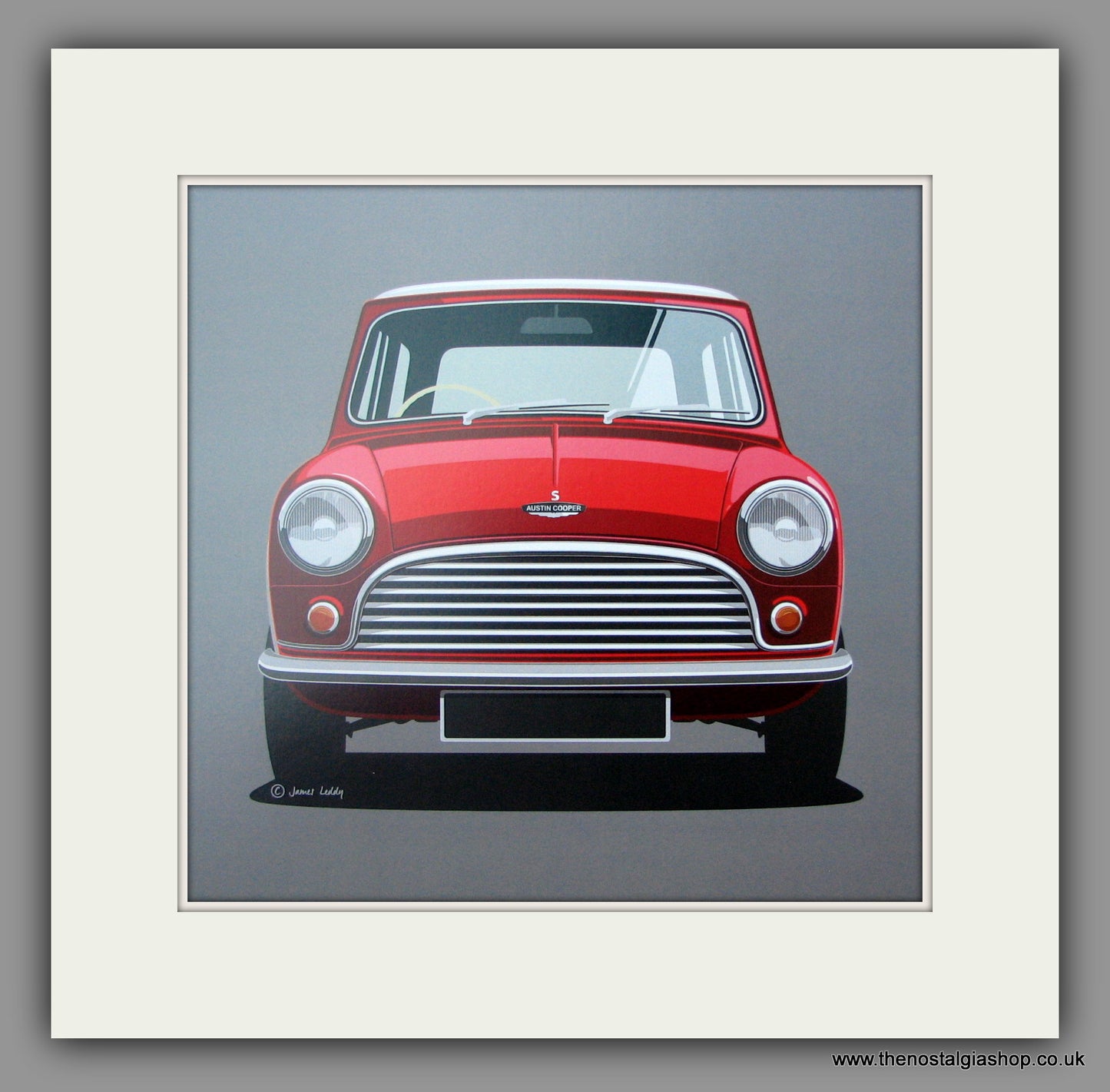 Mini. Austin Cooper S. Mounted print.