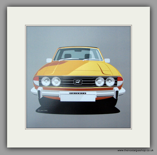 Triumph Stag. Mounted print.
