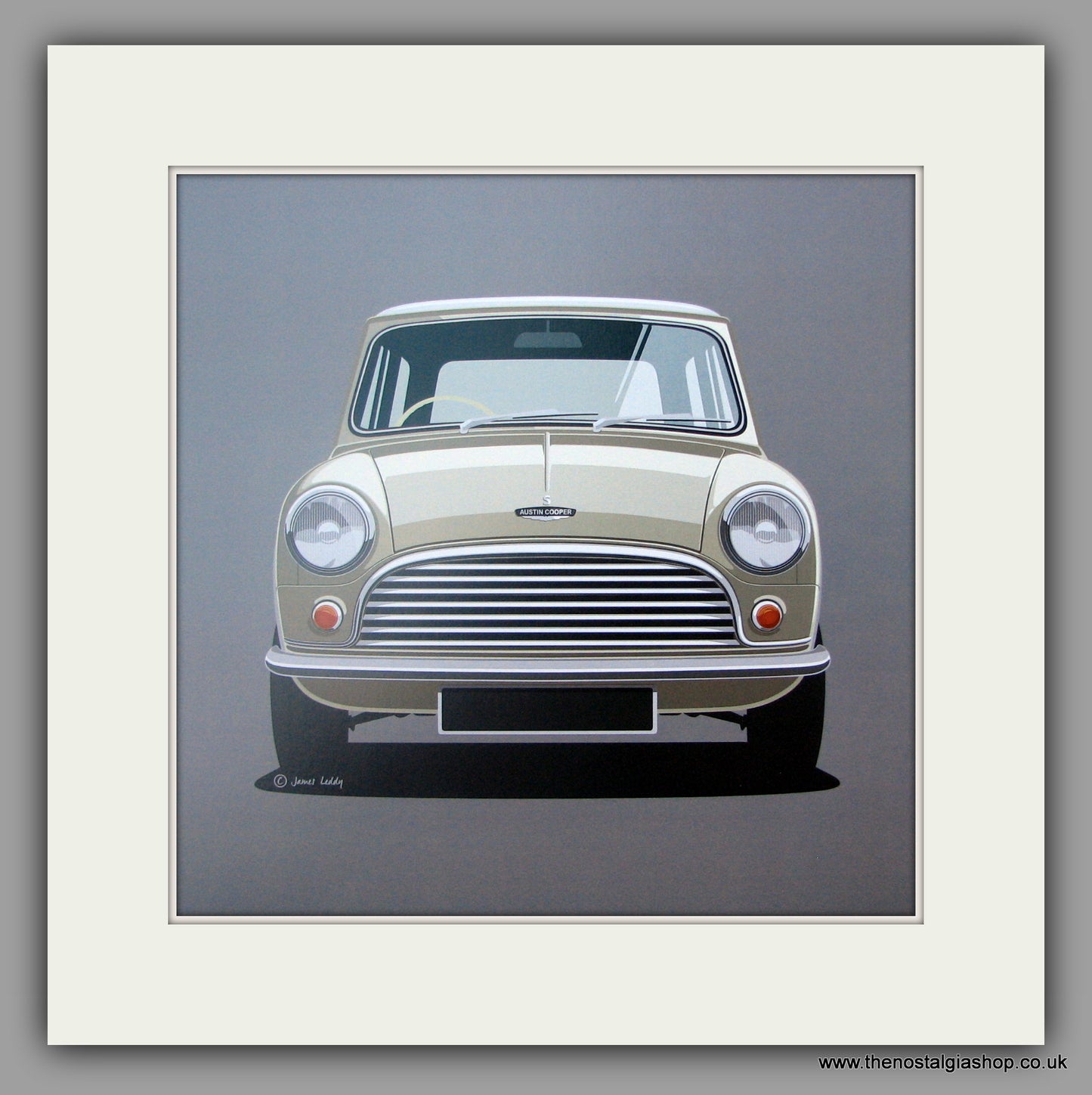 Mini. Austin Cooper S. Mounted print.