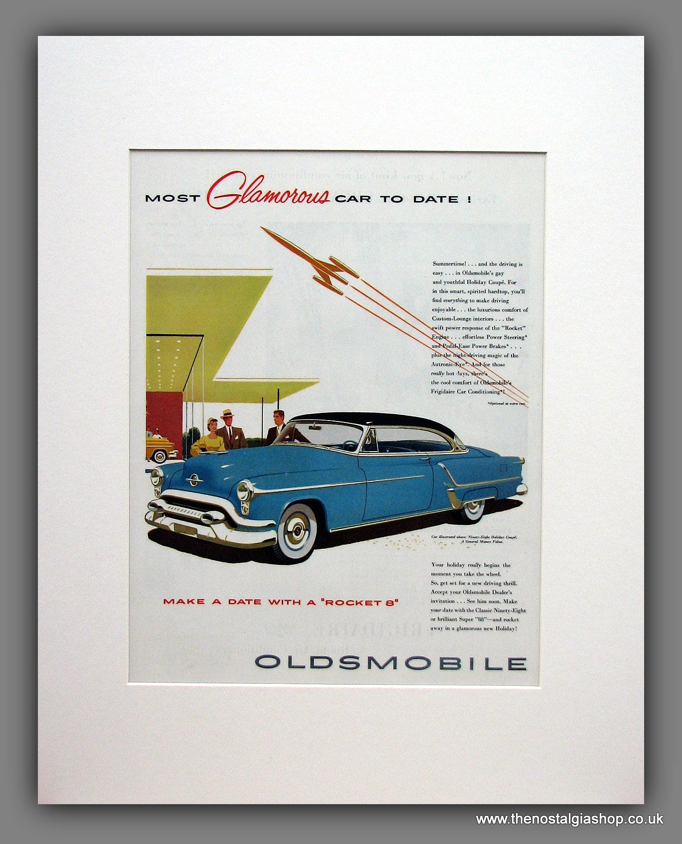 Oldsmobile Rocket 8. Original Advert 1950's (ref AD125M)