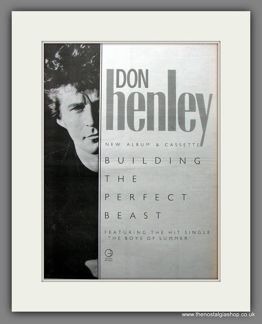 Don Henley. Building The Perfect Beast. Original Advert 1985 (ref AD13533)
