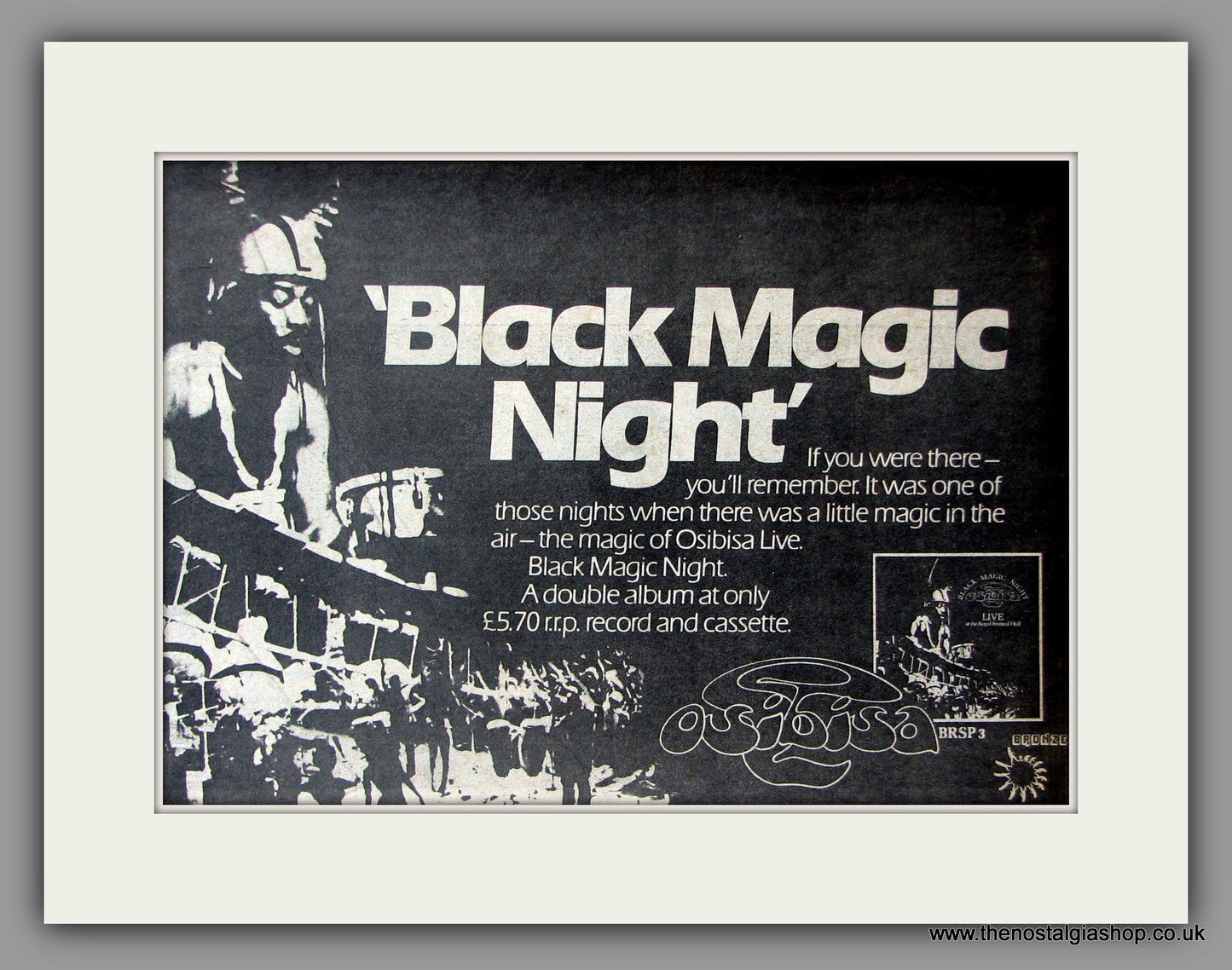 Osibisa. Black Magic Woman. Vintage Advert 1977 (ref AD51087)
