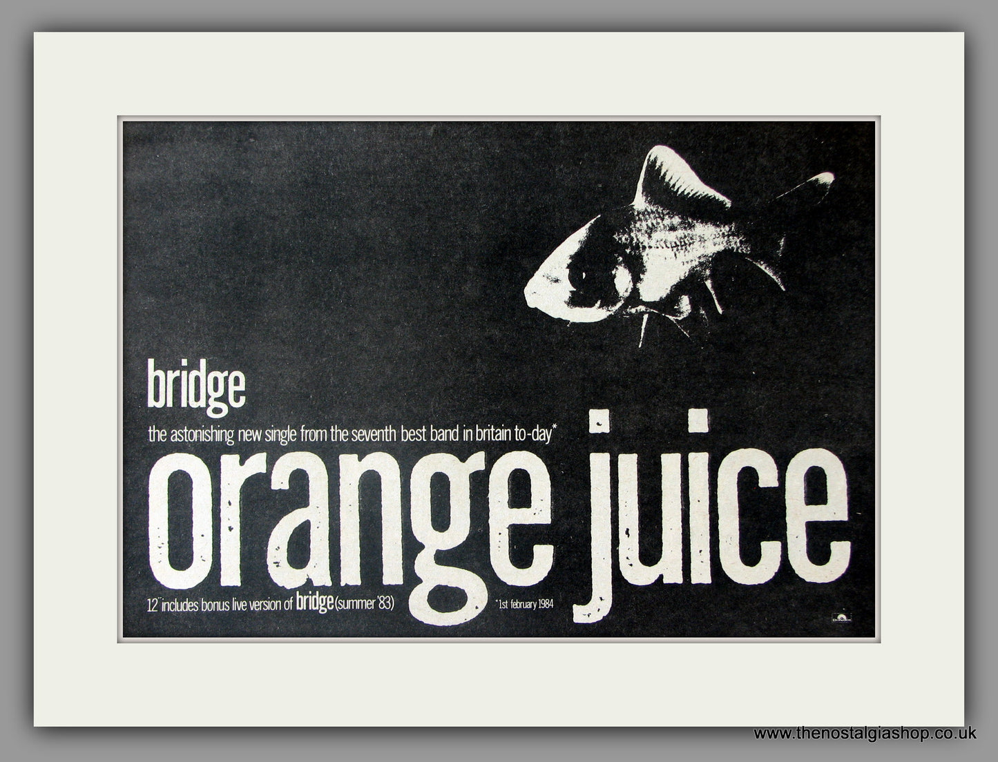 Orange Juice. Bridge. Vintage Advert 1984 (ref AD51100)