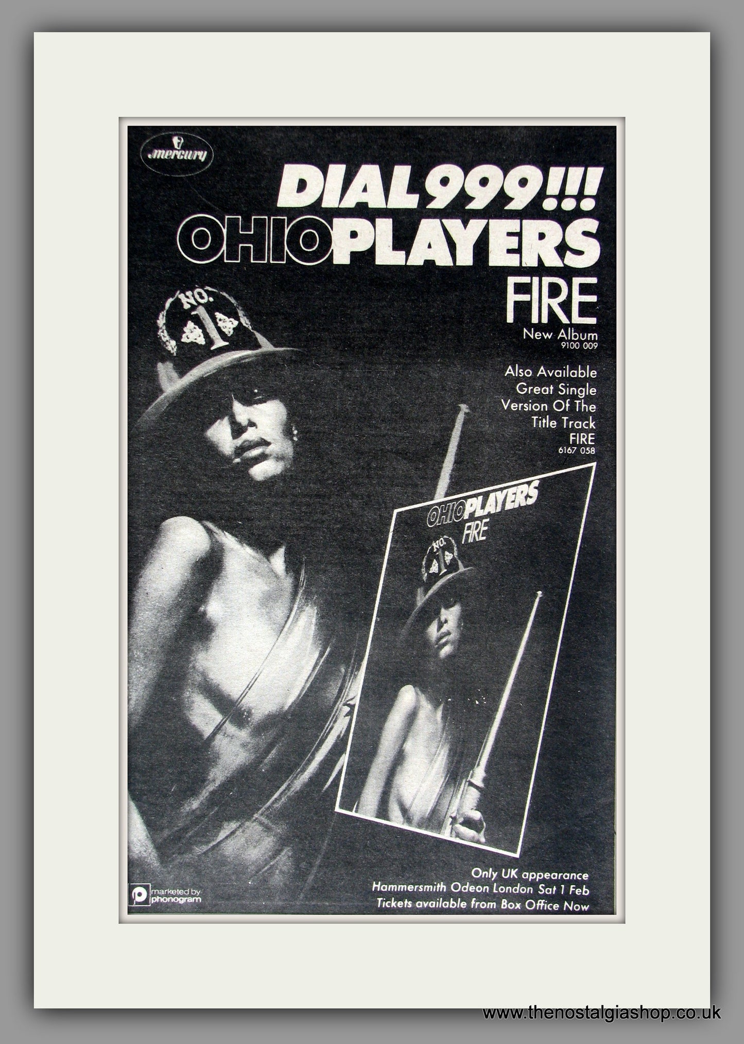 Ohio Players. Fire. Vintage Advert 1975 (ref AD51115)