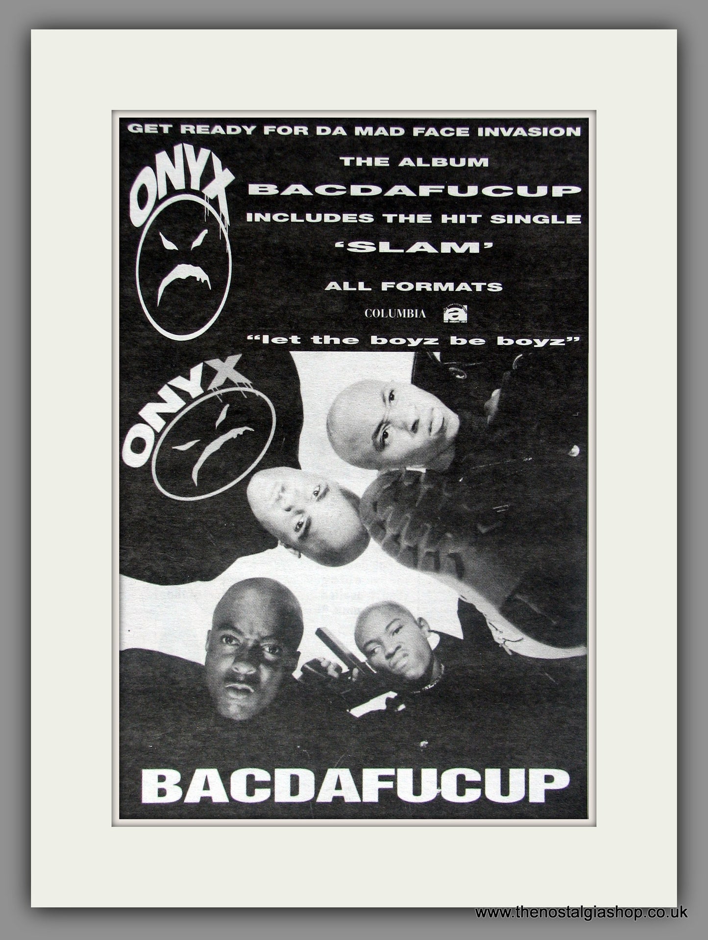 ONYX. Bacdafucup. Vintage Advert 1993 (ref AD51119)