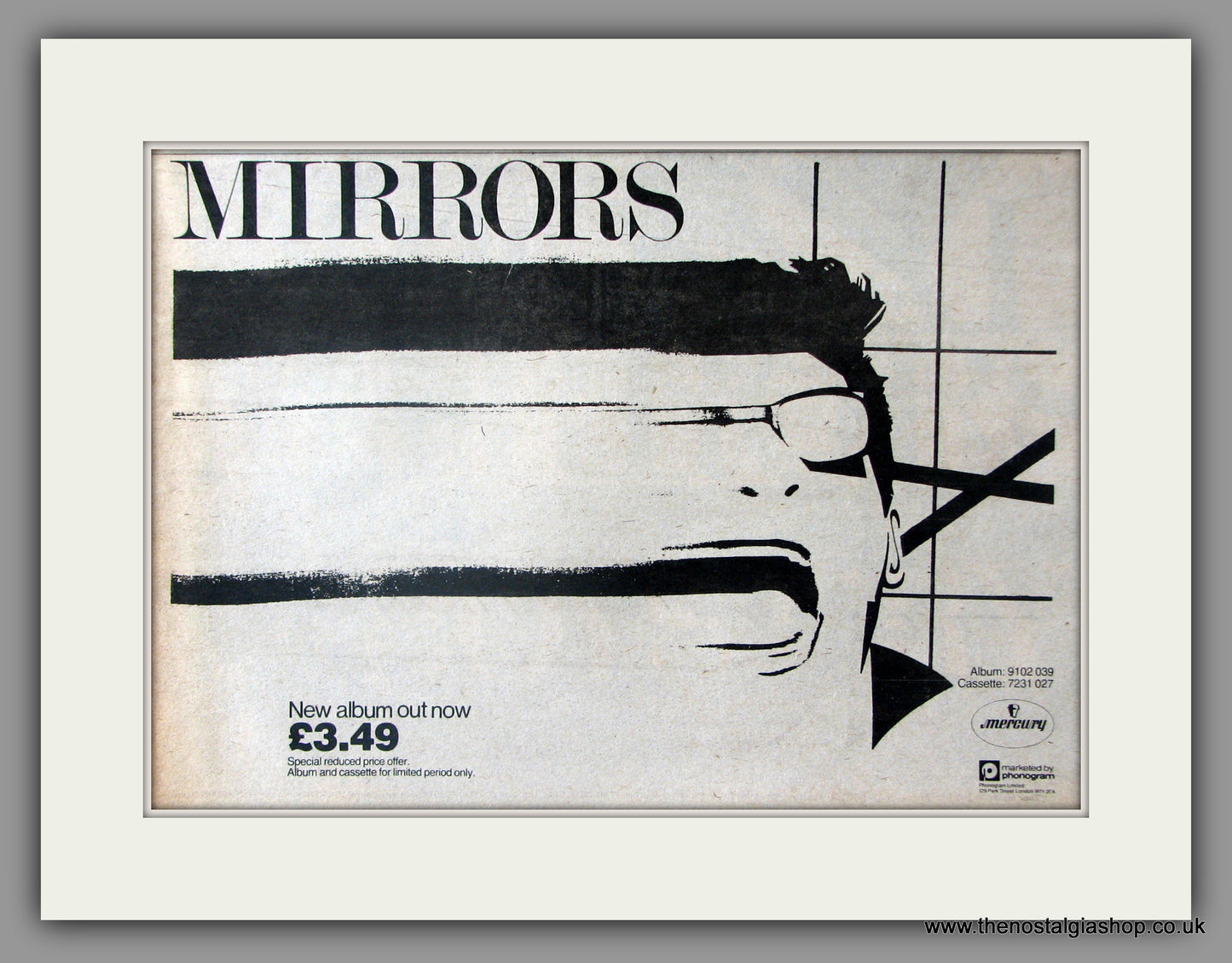 Original Mirrors. Tour and New Album. Double Vintage Advert 1980 (ref AD51125)