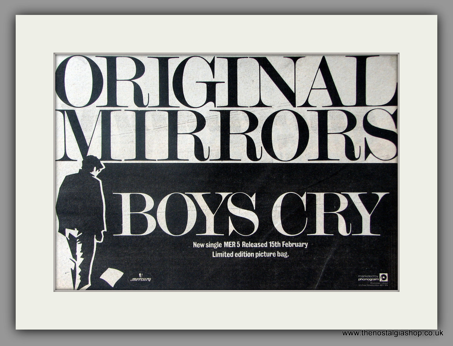 Original Mirrors. Boys Cry. Vintage Advert 1980 (ref AD51123)