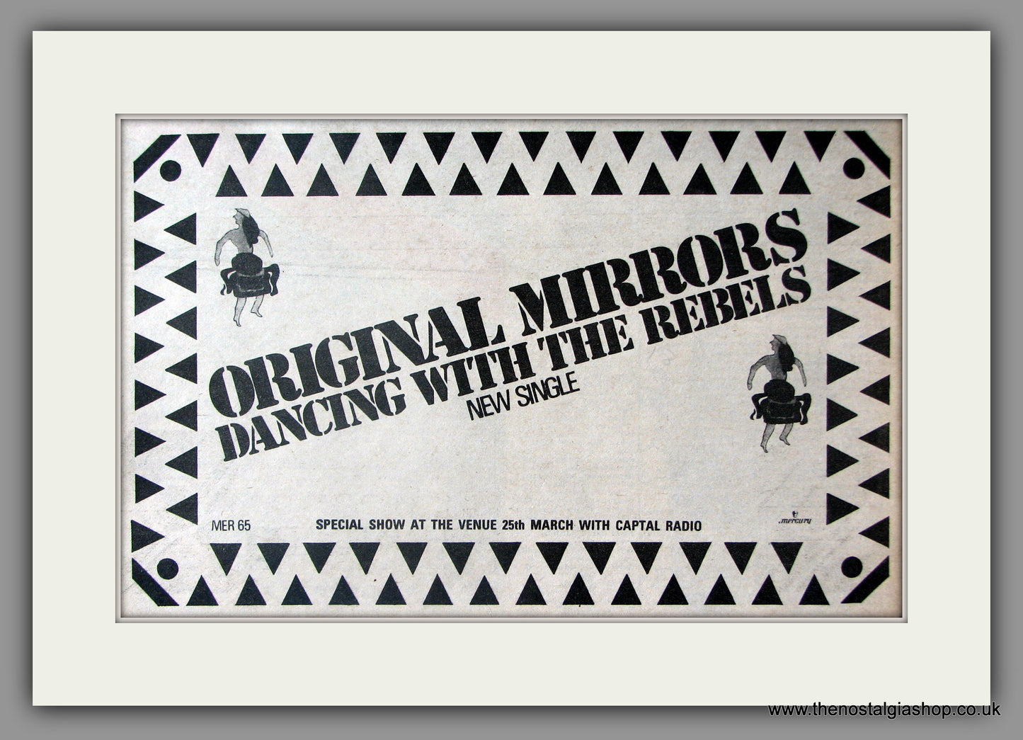 Original Mirrors. Dancing With The Rebels. Vintage Advert 1981 (ref AD51124)