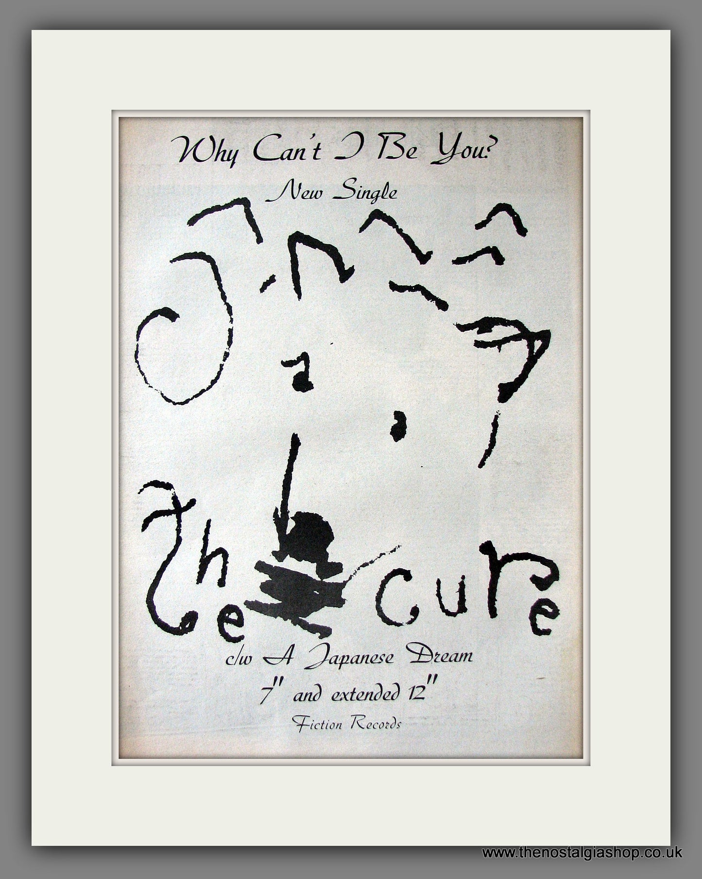 Cure (The) Why Can't I Be You. Original Advert 1987 (ref AD13706)