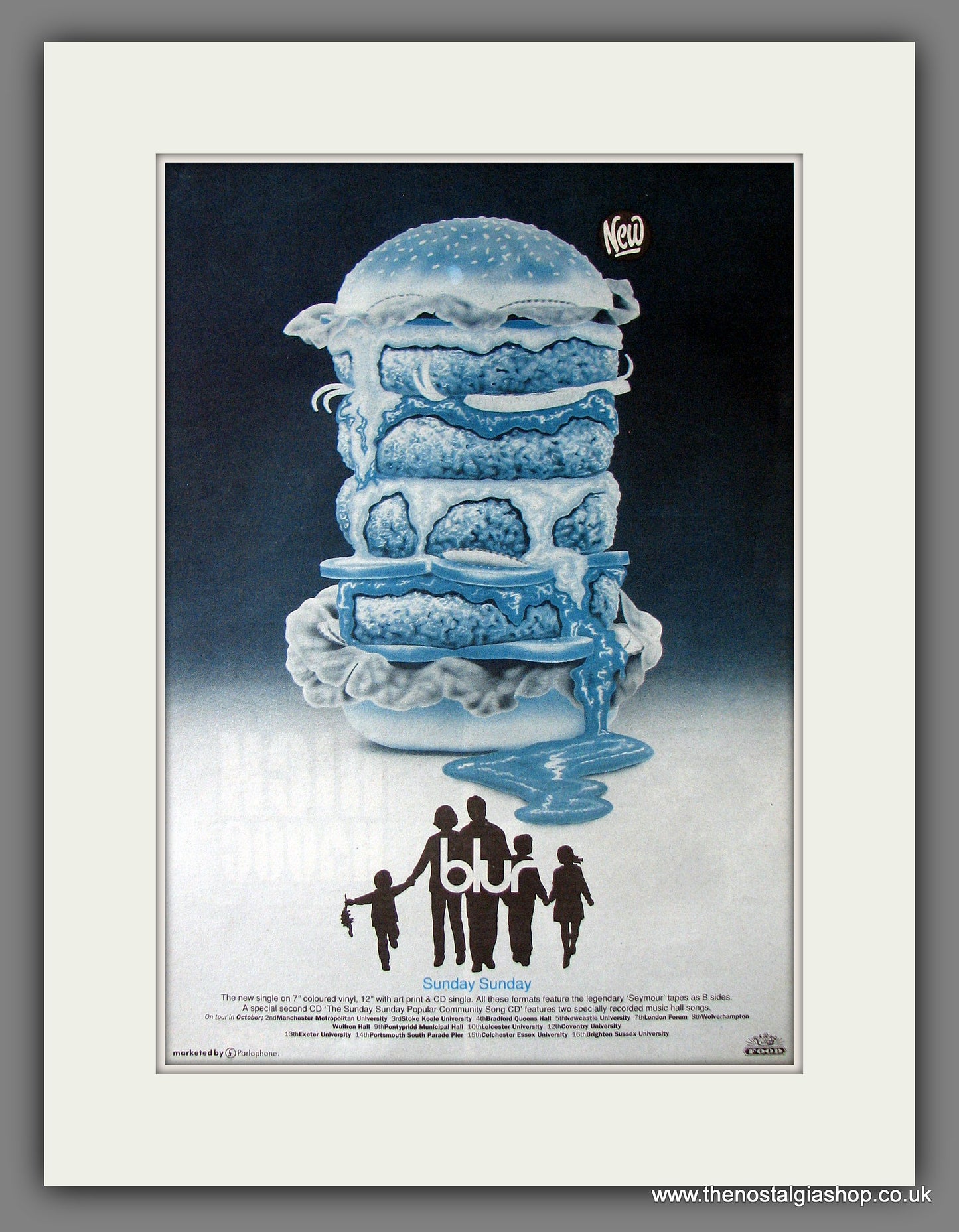 Blur Sunday Sunday. Original Advert 1993 (ref AD13720)