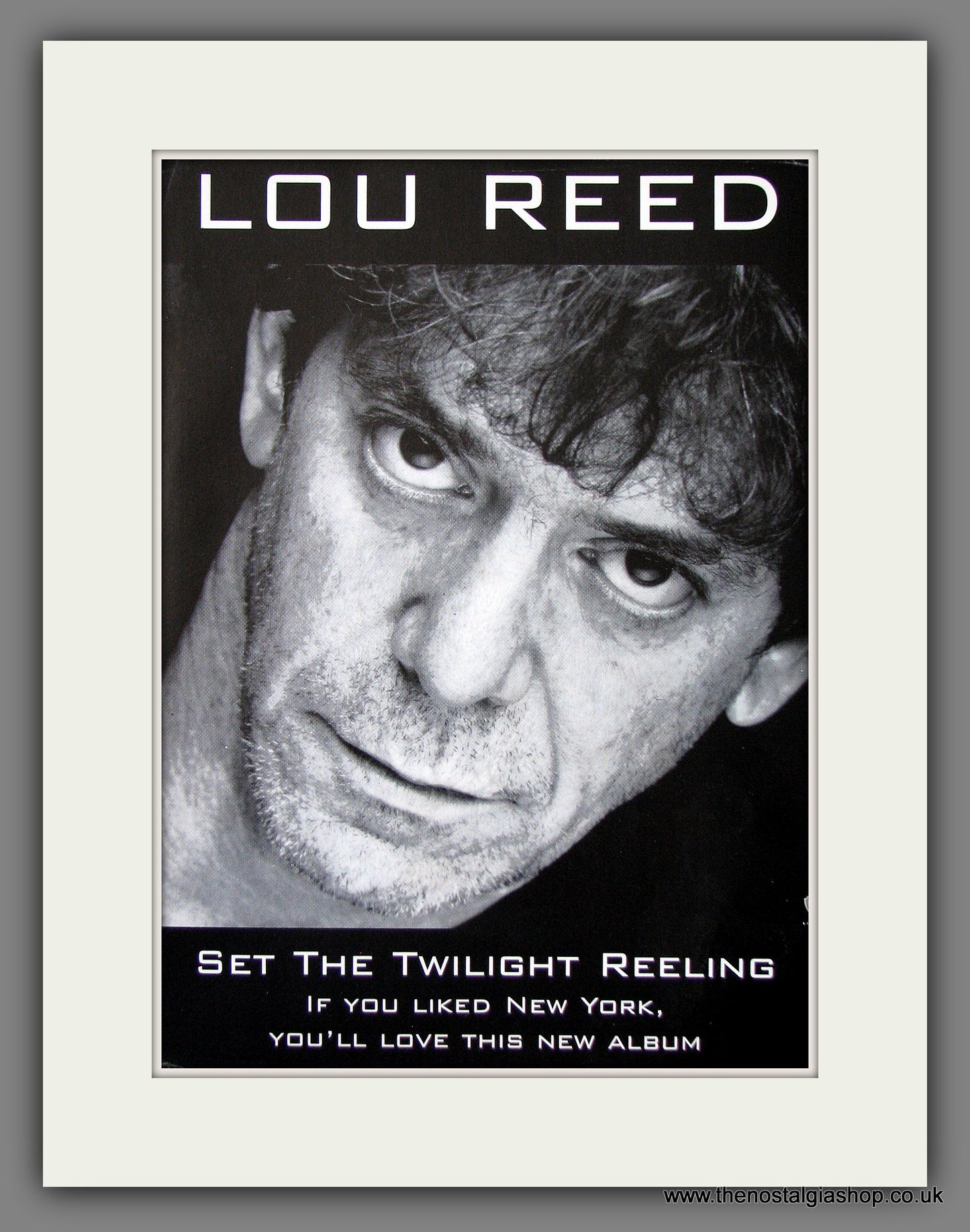 Lou Reed Set The Twilight Reeling. Original Vintage Advert 1996 (ref AD56036)