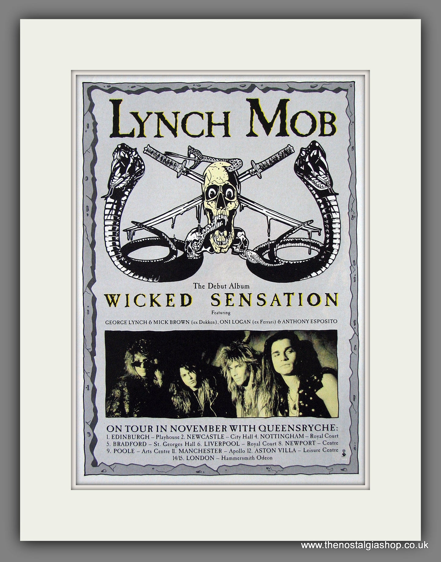 Lynch Mob Wicked Sensation. Original Vintage Advert 1990 (ref AD56046)