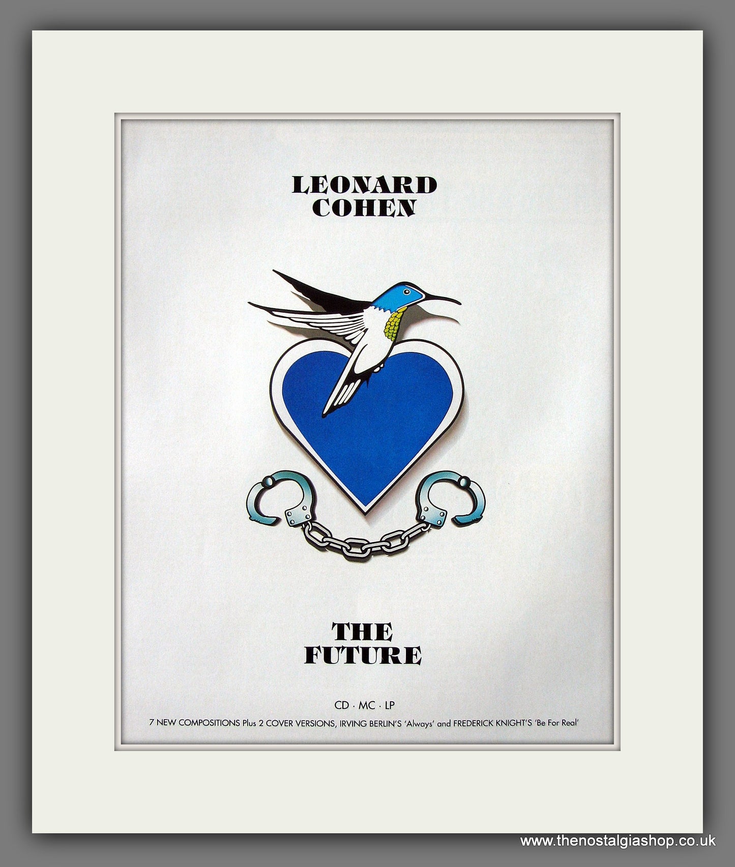 Leonard Cohen The Future. Original Vintage Advert 1993 (ref AD56049)