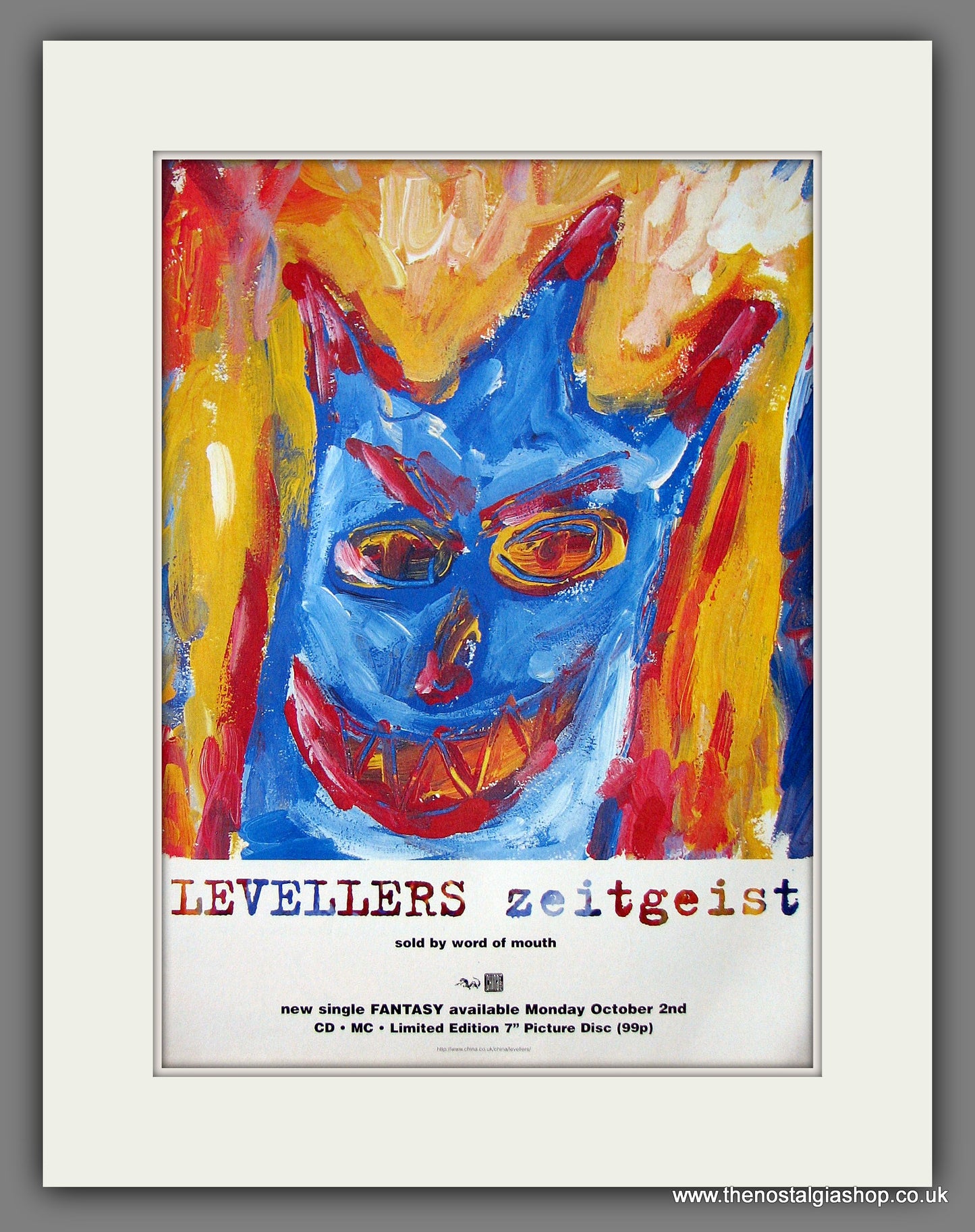 Levellers Zeitgeist. Original Advert 1995 (ref AD56062)