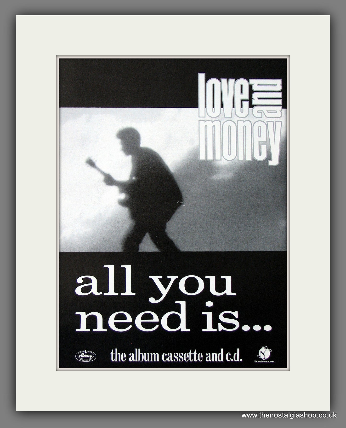 Love And Money All You Need Is.... Original Advert 1986 (ref AD56063)