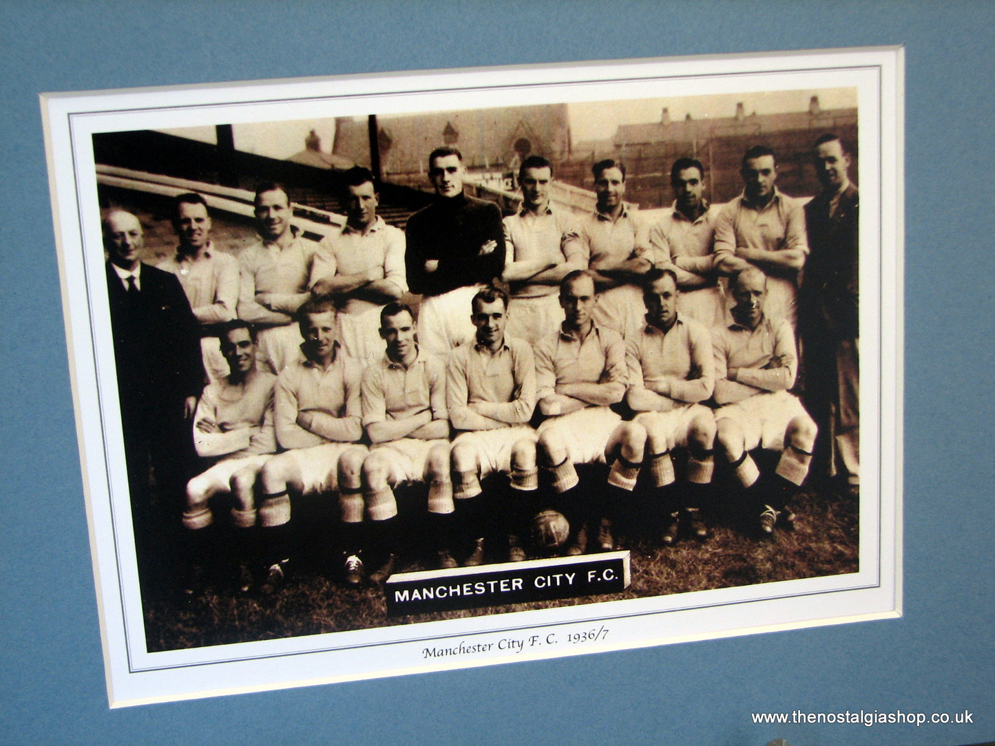 Manchester City F.C. 1936/37. Team Photo in Mount.