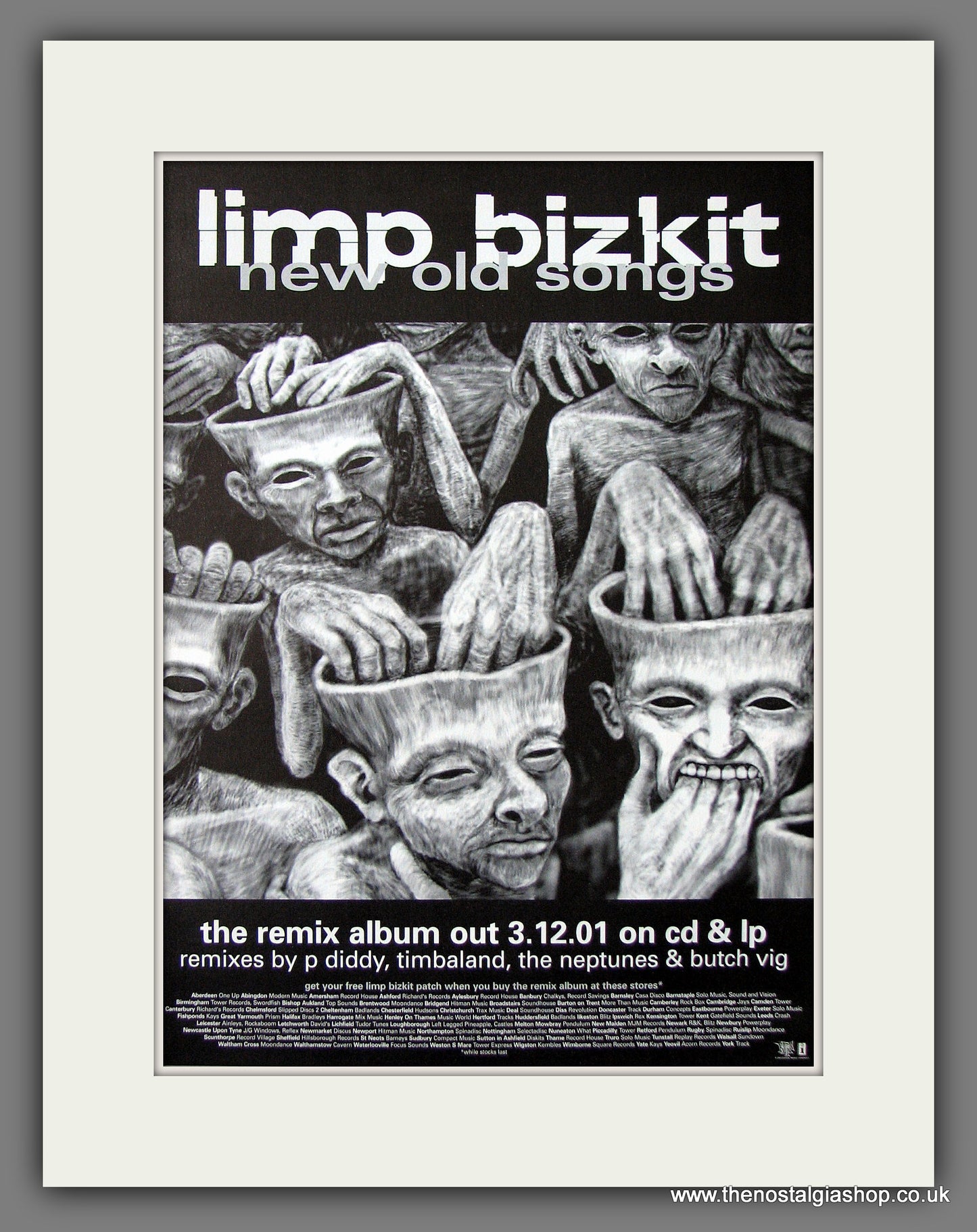 Limp Bizkit New Old Songs 2001. Original Vintage Advert (ref AD56106)