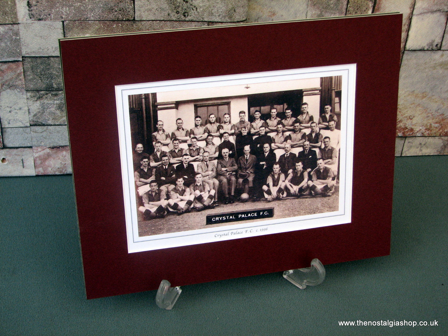 Crystal Palace F.C. 1936. Team Photo in Mount.