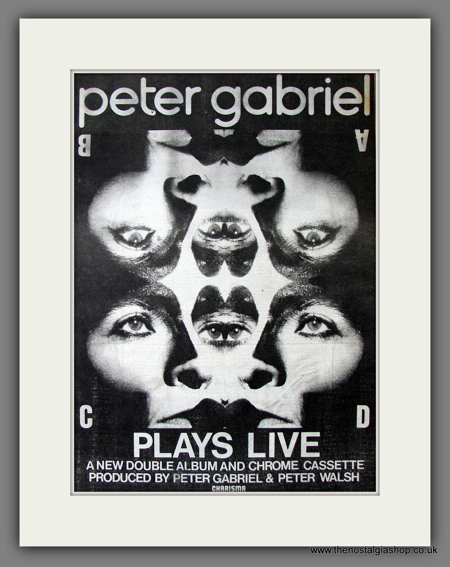 Peter Gabriel Live. Original Advert 1983 (ref AD13671)