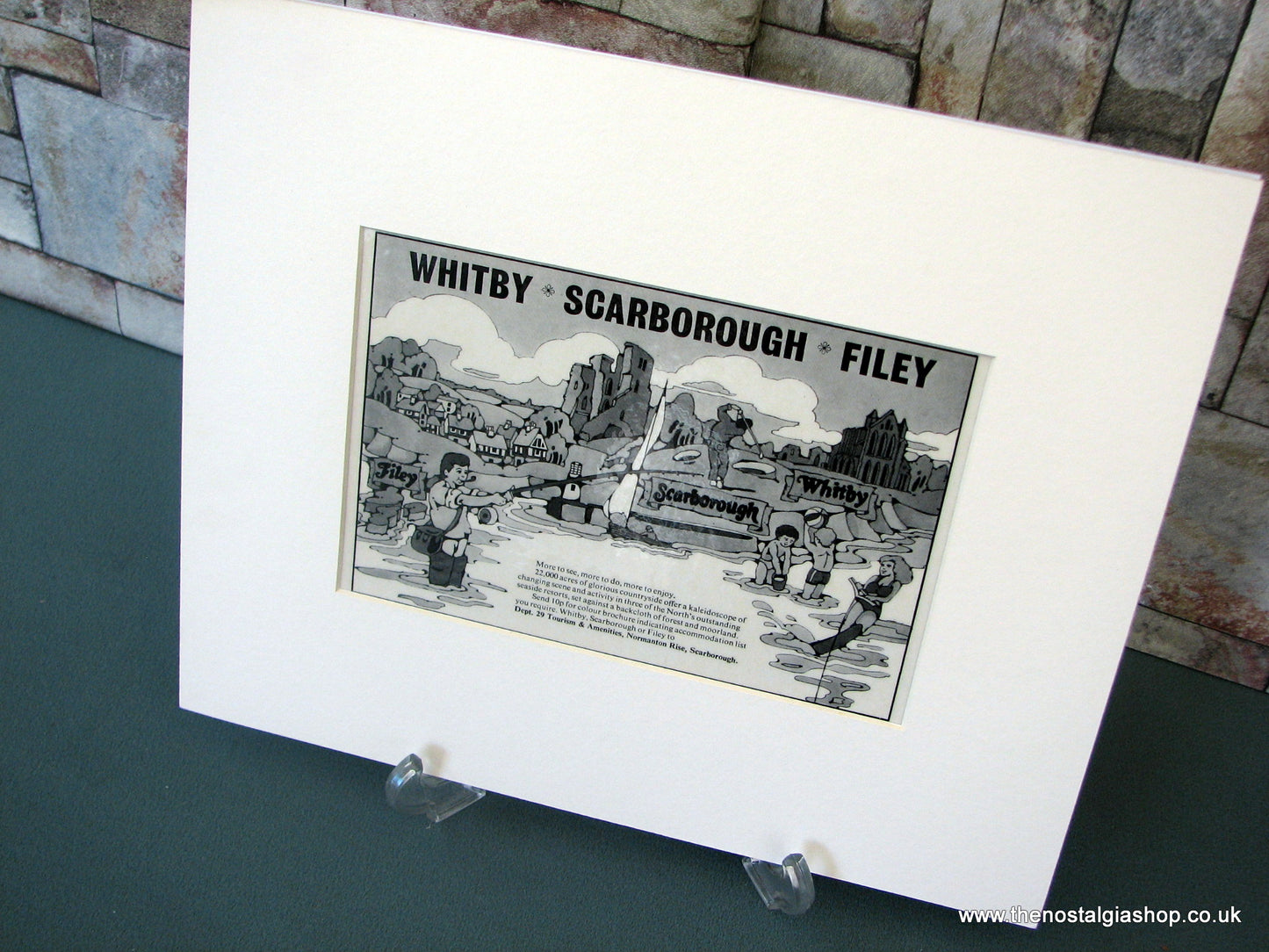 Whitby, Scarborough, Filey. 1975 Original Holiday Advert (M103)