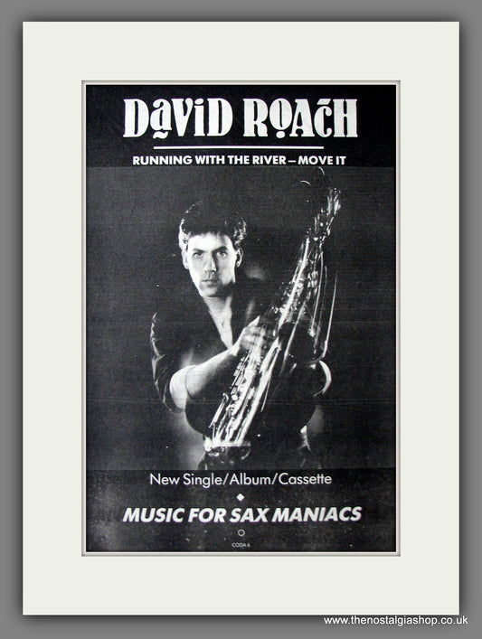 David Roach. Running With The River. Original Advert 1984 (ref AD13685)