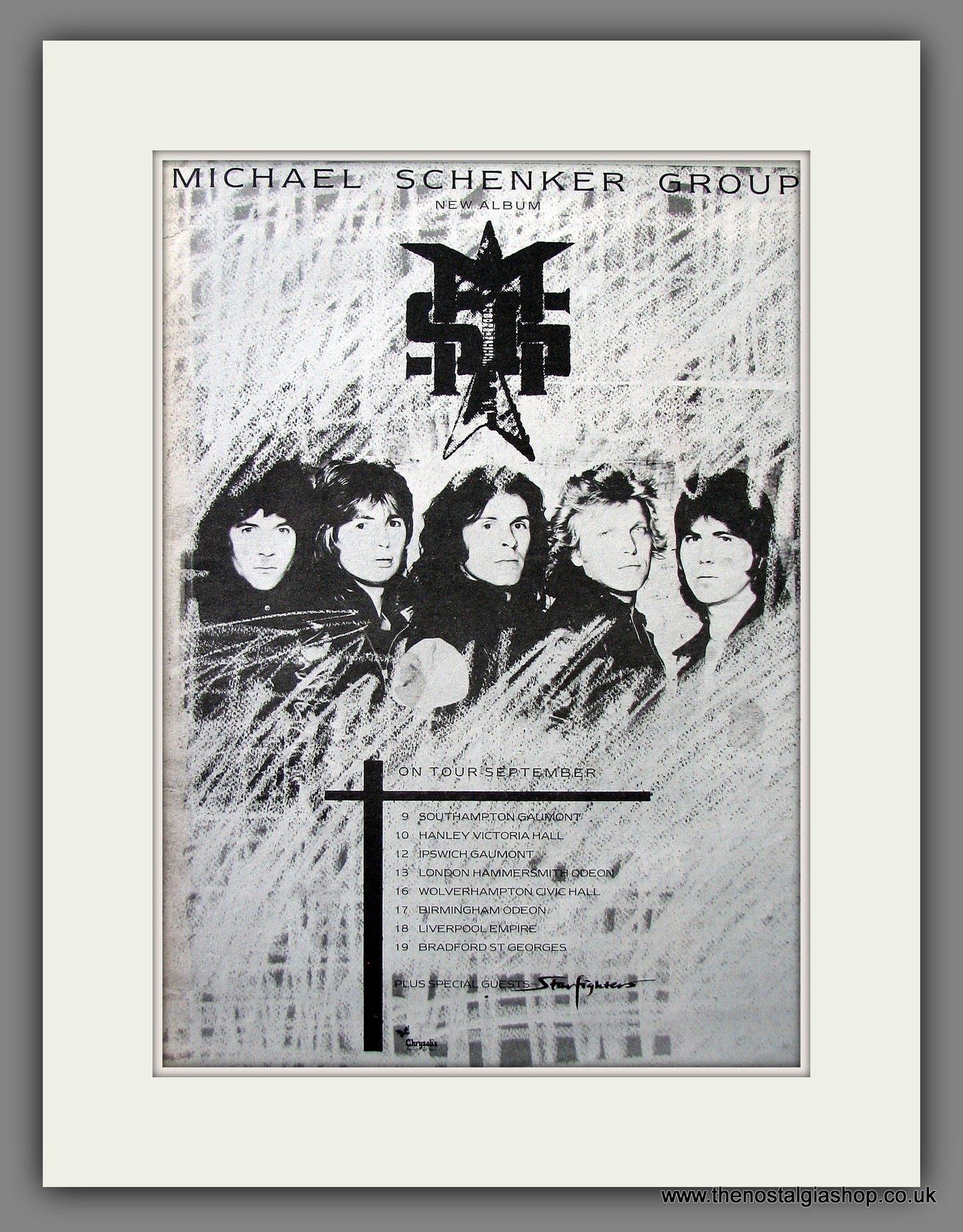 Michael Schenker Group New Album And Tour Dates. Original Advert 1981 (ref AD13744)