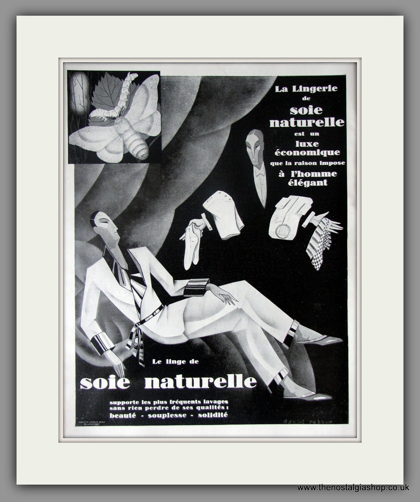 Soie Naturrelle. Male Fashion. Original French Advert 1929 (ref AD11229)