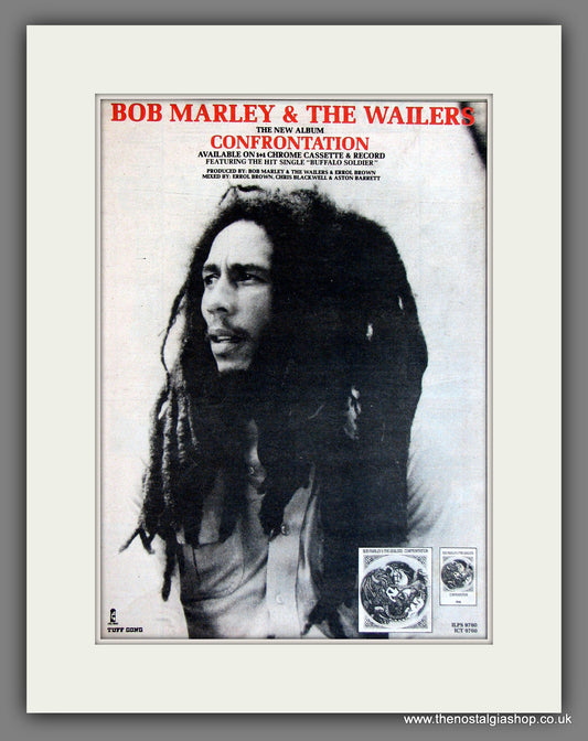 Bob Marley & The Wailers Confrontation. Original Advert 1983 (ref AD13753)