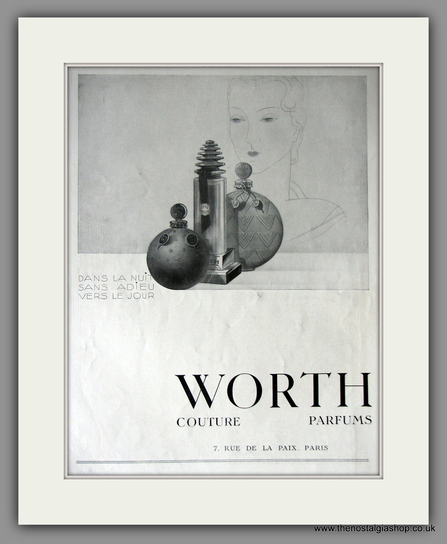 Worth Couture Parfum. Paris. Original French Advert 1930 (ref AD11238)