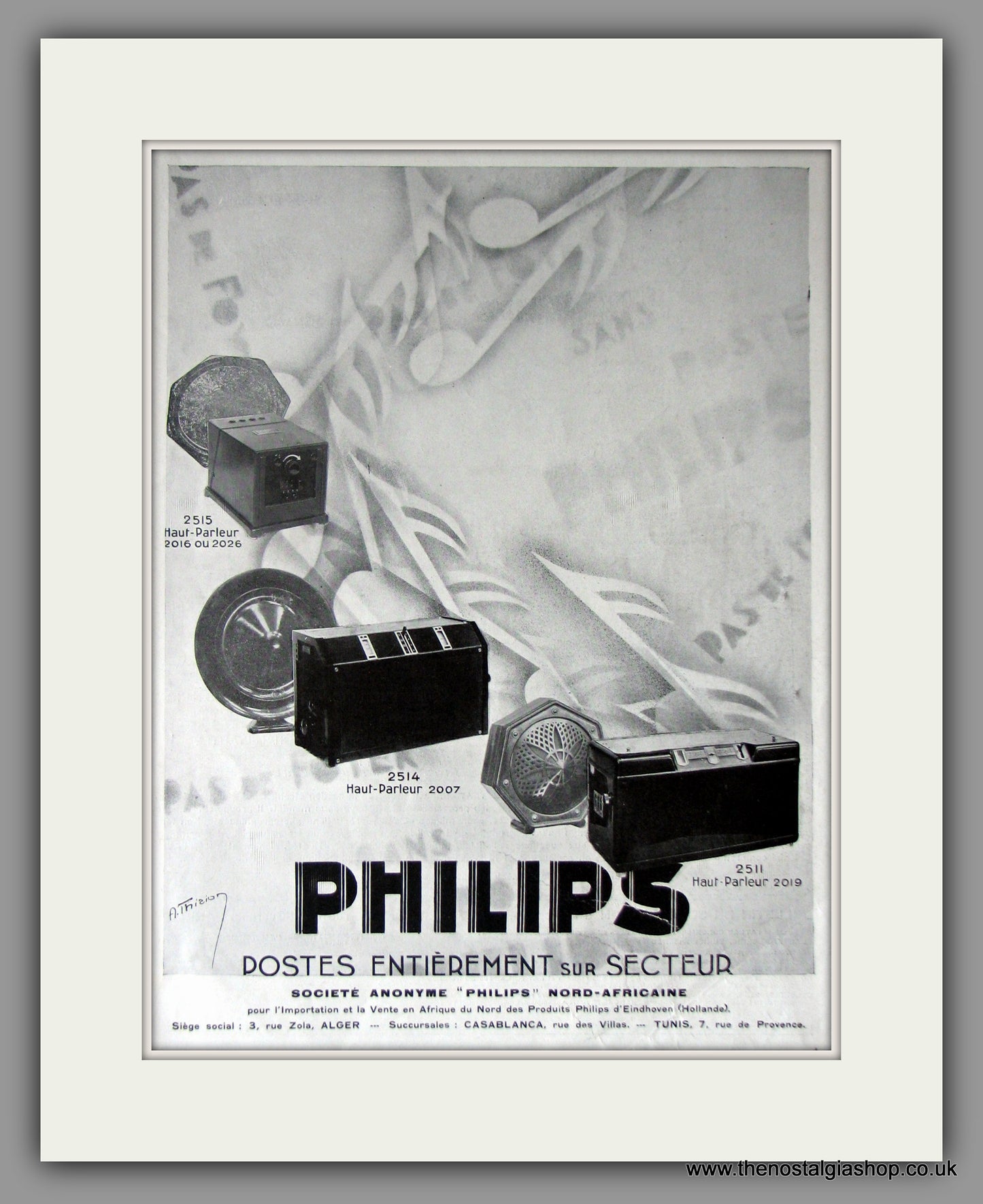 Philips Radio. Original French Advert 1930 (ref AD11432)