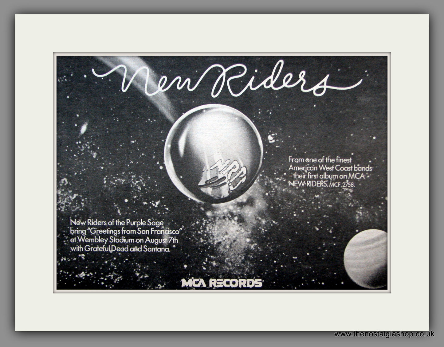 New Riders. Debut Album. 1976 Original Advert (ref AD51312)