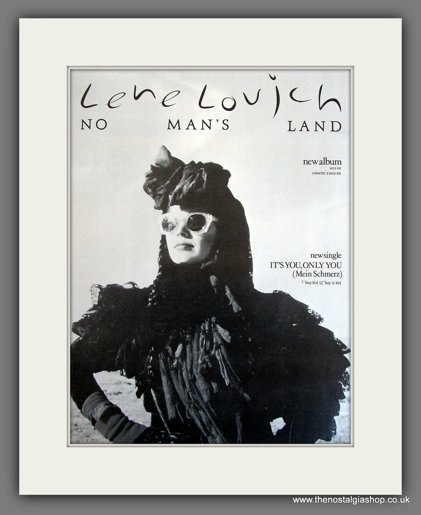 Lene Lovich No Man's Land . Original Vintage Advert 1982 (ref AD56219)