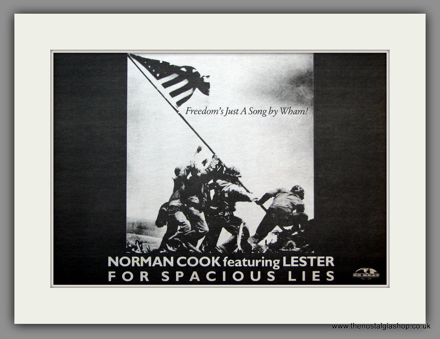 Norman Cook, Featuring Lester. For Spacious Lies. 1989 Original Advert (ref AD51337)