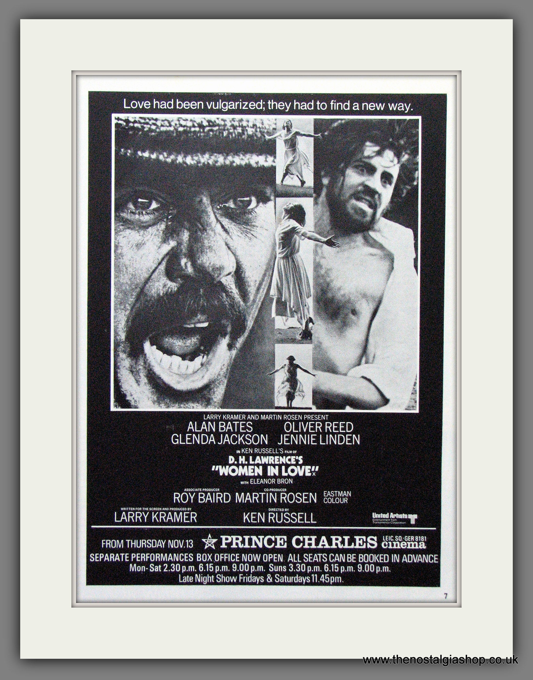 Women In Love. Oliver Reed. Vintage Advert 1969 (ref AD56136) The