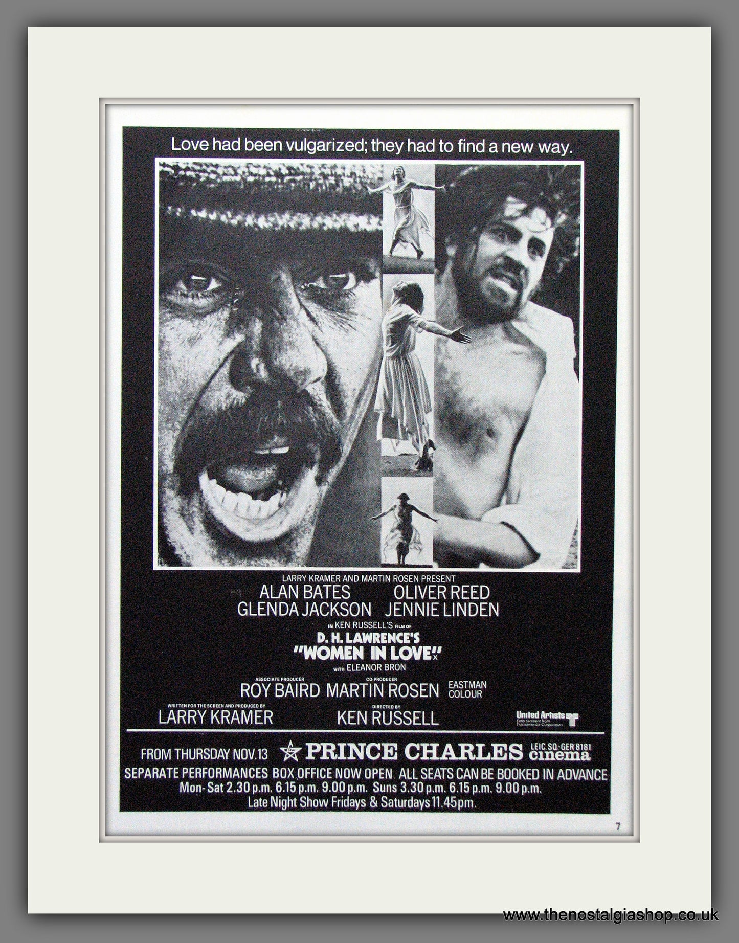 Women In Love. Oliver Reed. Vintage Advert 1969 (ref AD56136)