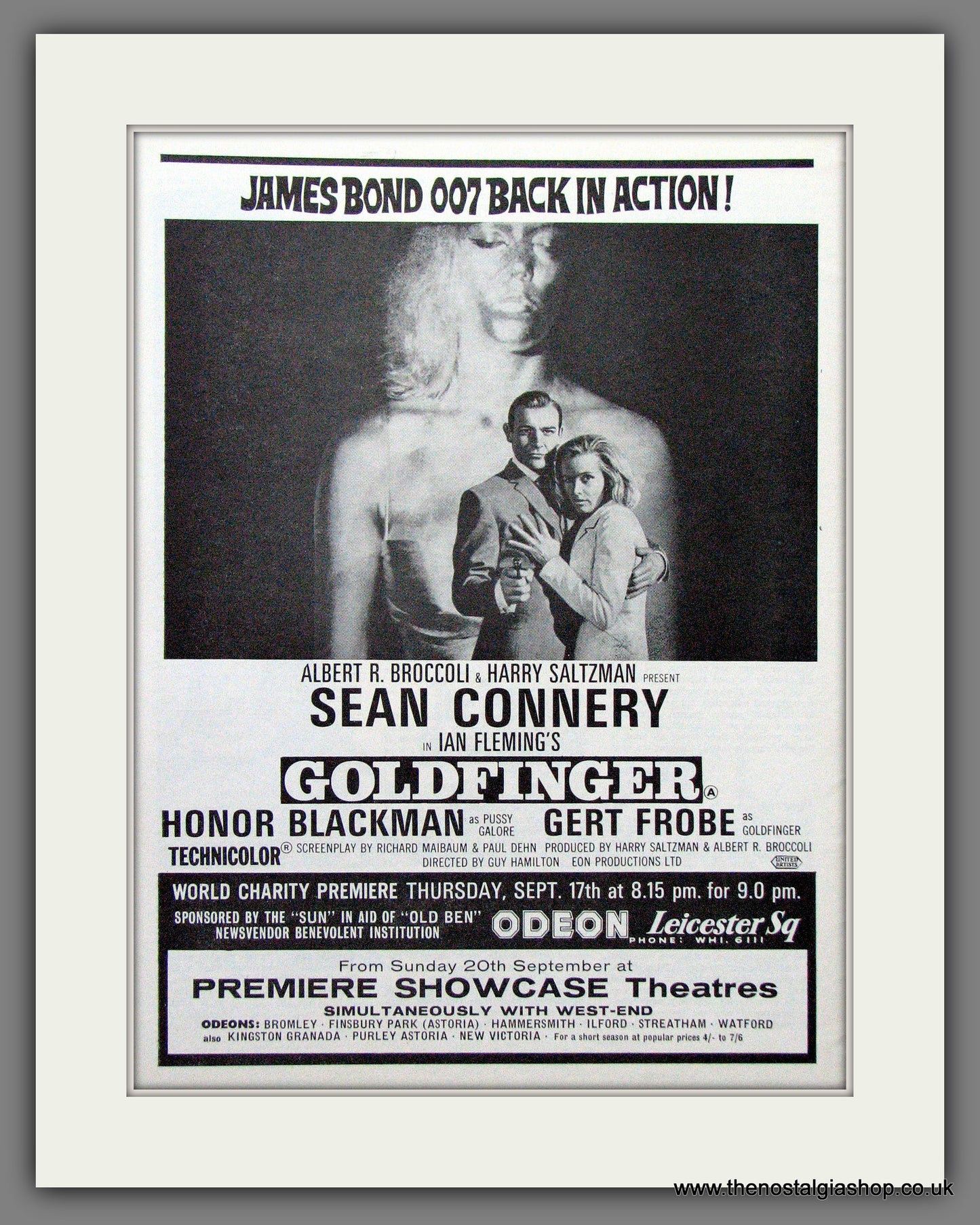 James Bond. Goldfinger. Original Advert 1964 (ref AD56138)