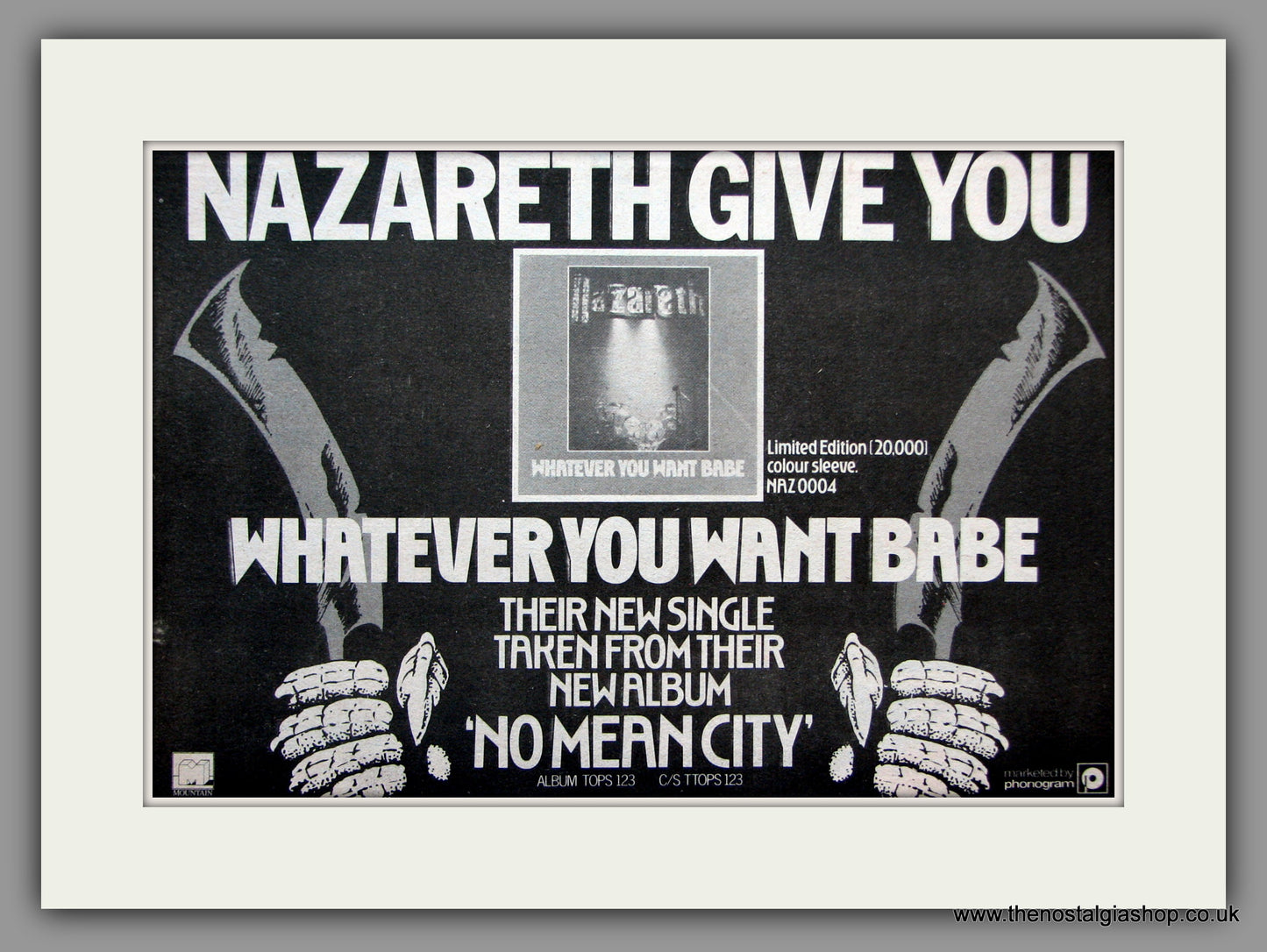 Nazareth. Whatever You Want Babe. 1979 Original Advert (ref AD51360)