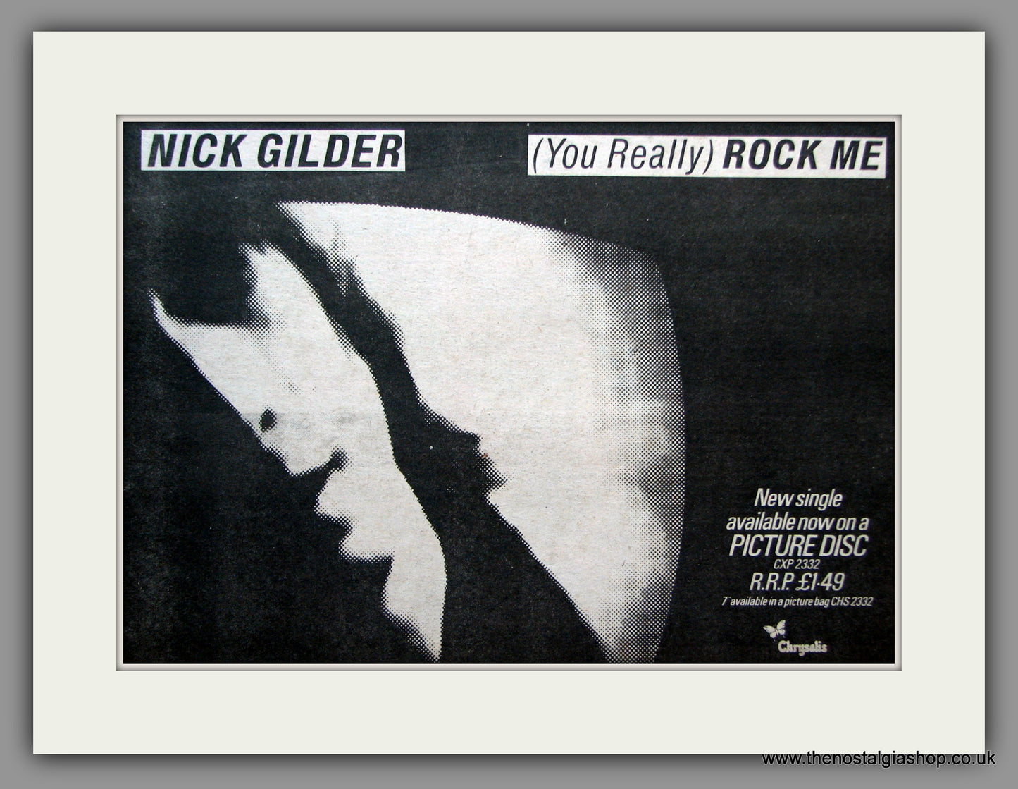 Nick Gilder. You Really Rock Me. 1979 Original Advert (ref AD51368)